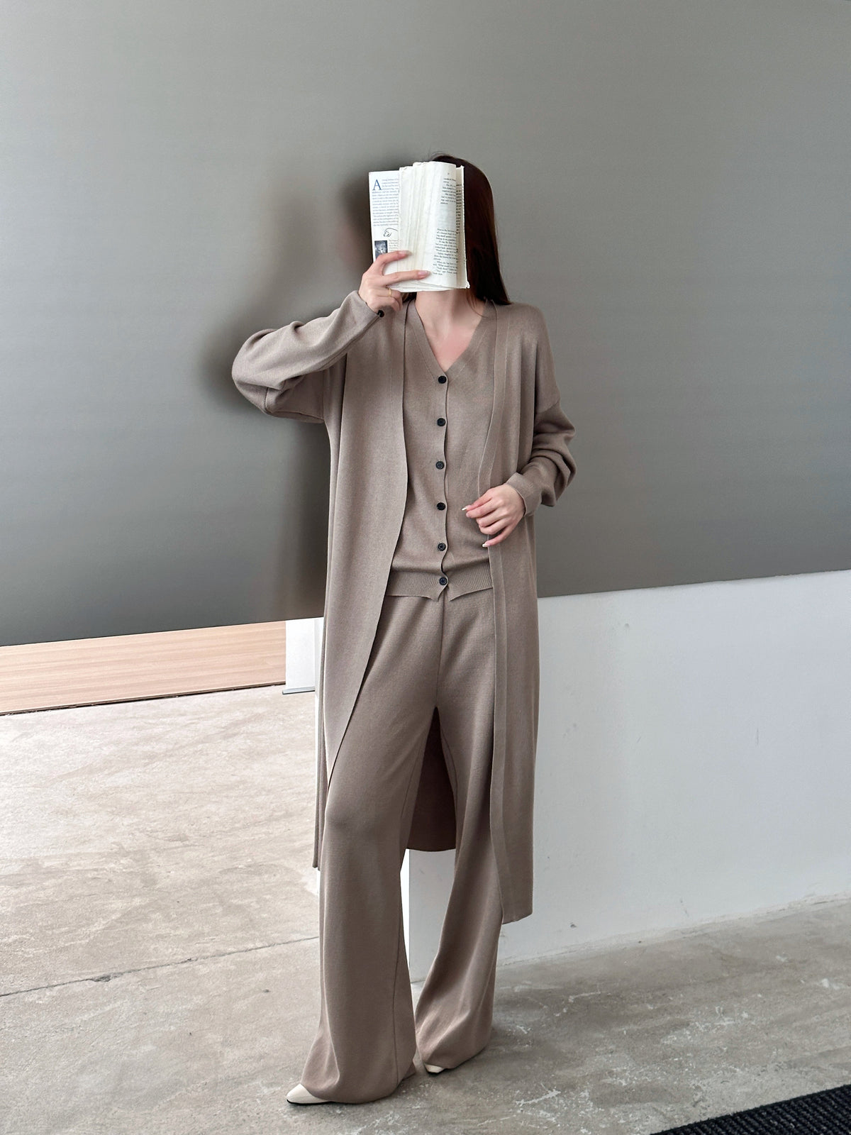 Vienna Buttoned Three Piece Knit Suit