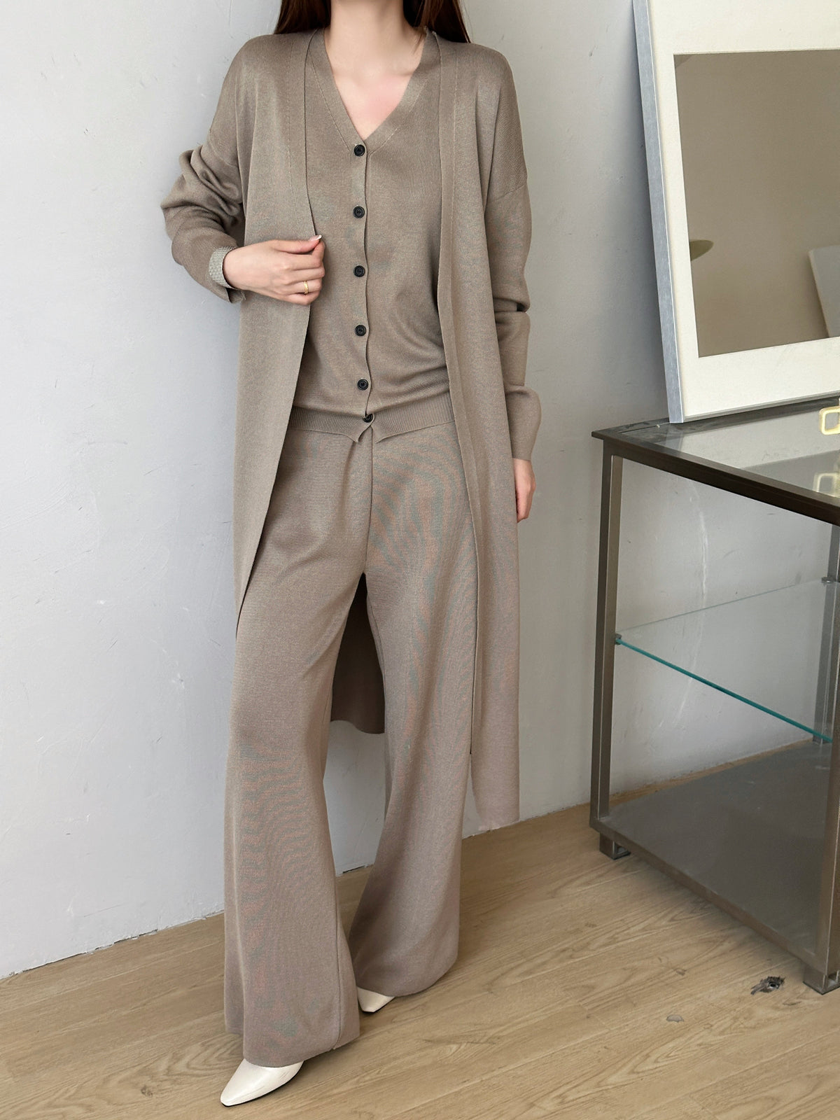Vienna Buttoned Three Piece Knit Suit