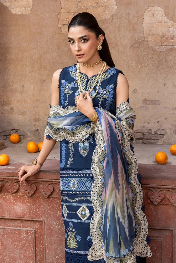Saira Shakira - Luxury Lawn Embroidered 3 Piece Unstitched - RUNA-8-B