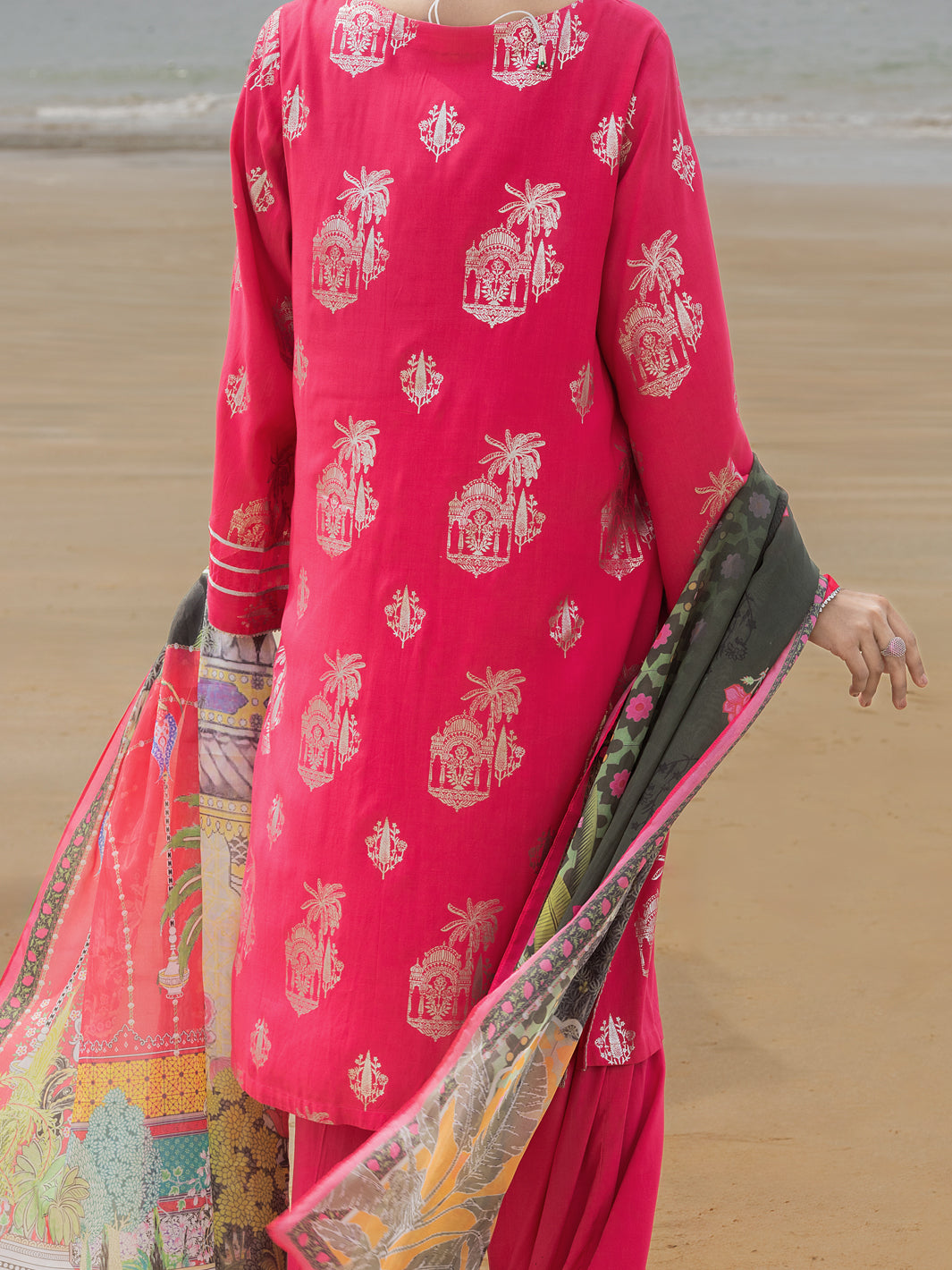 Pink Viscose 3 Piece Unstitched - ALP-3PS-2044