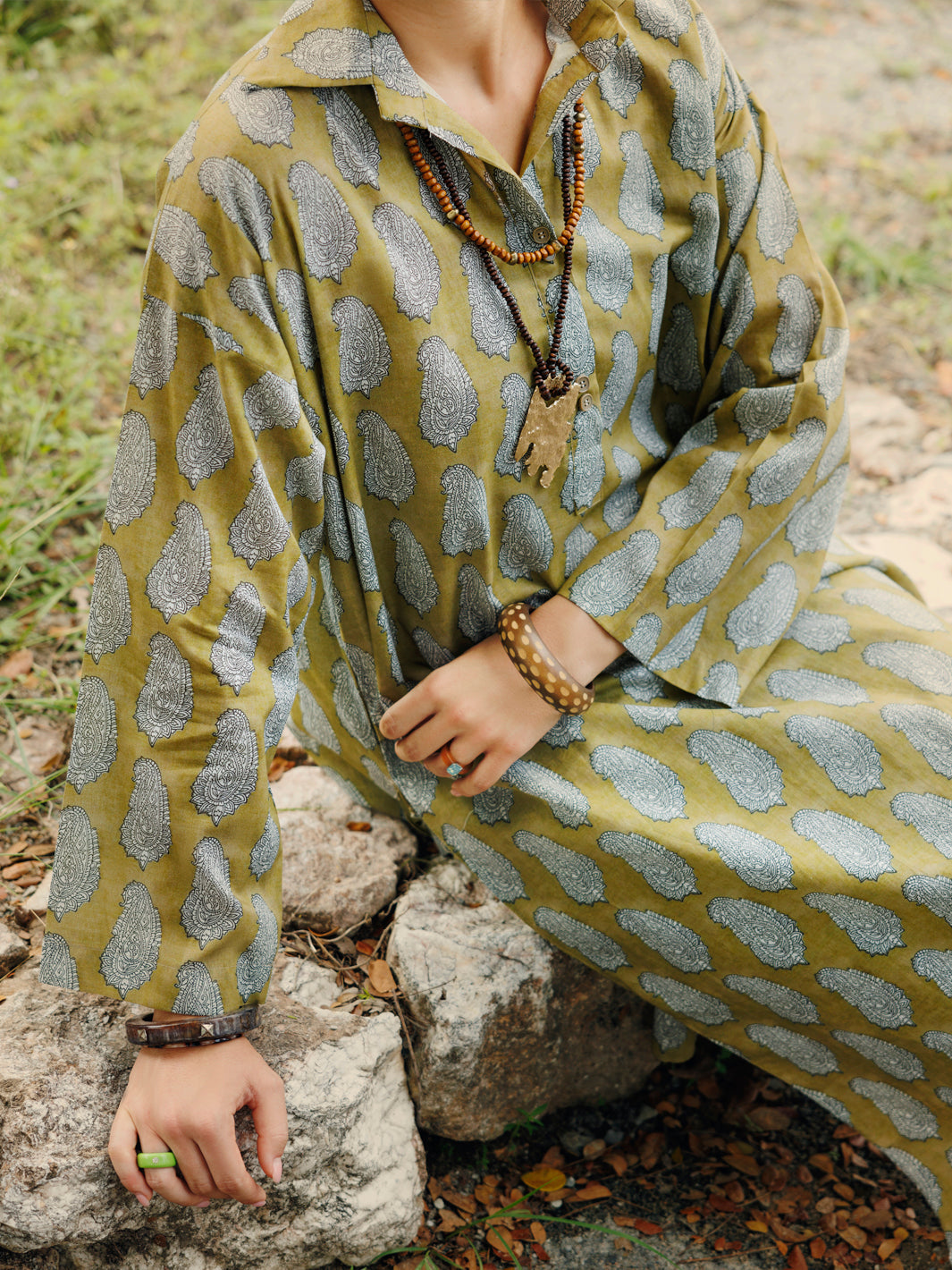 Mehndi Green Lawn 2 Piece Stitched - ALP-2PS-SLKS-2075