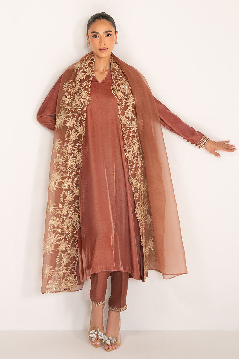Blush Haze-3Pc (Shirt, Trouser & Dupatta)
