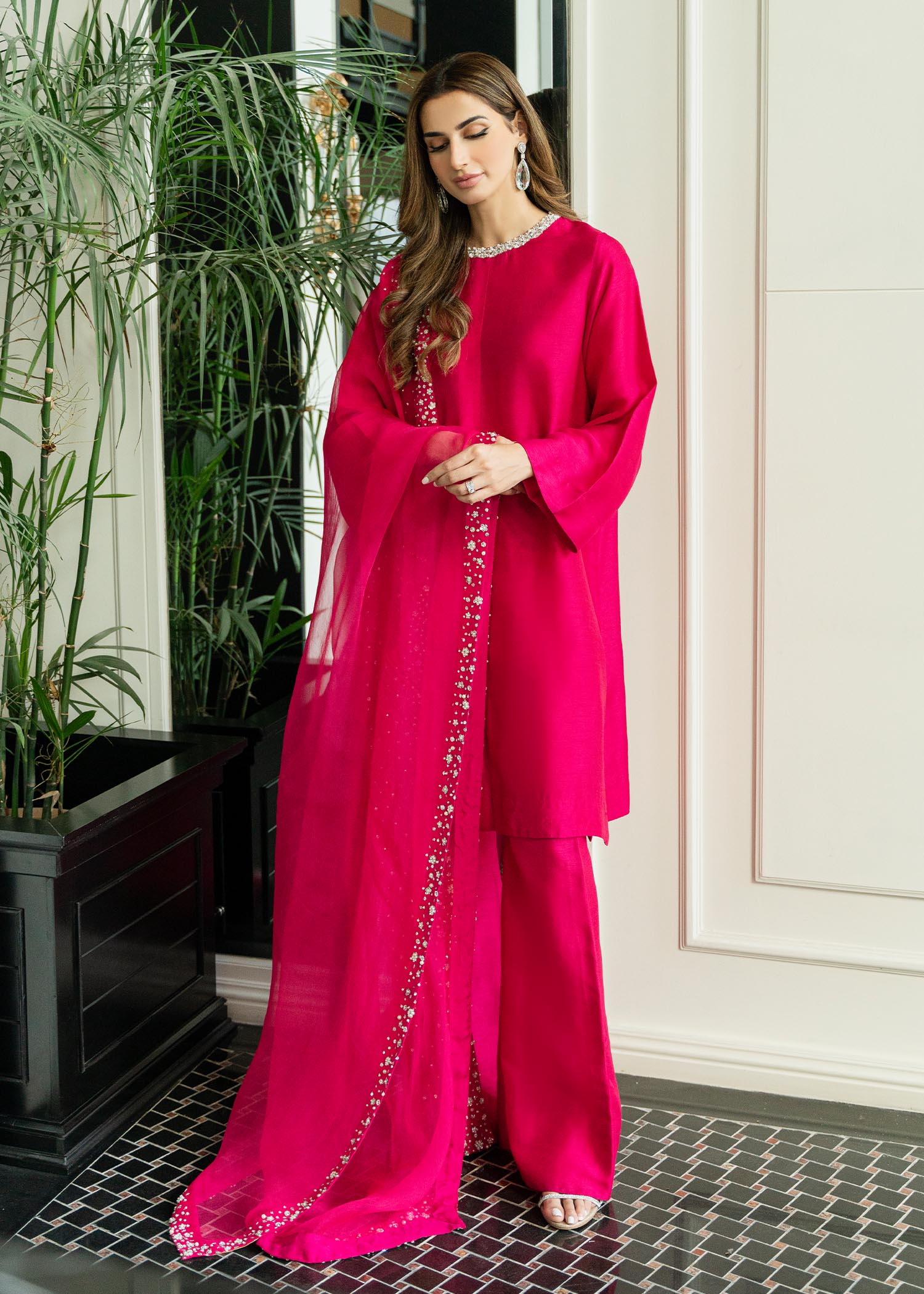 Crystal Charm  (Hotpink)