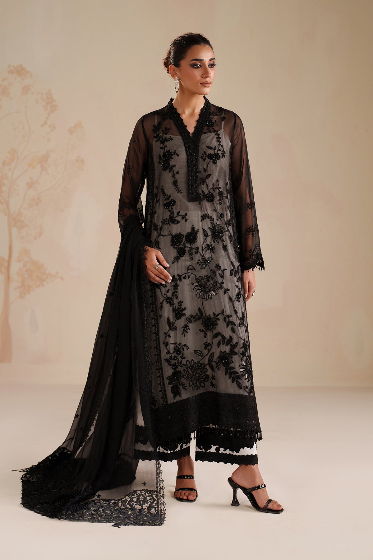 EMBROIDERED CHIFFON SF-4438