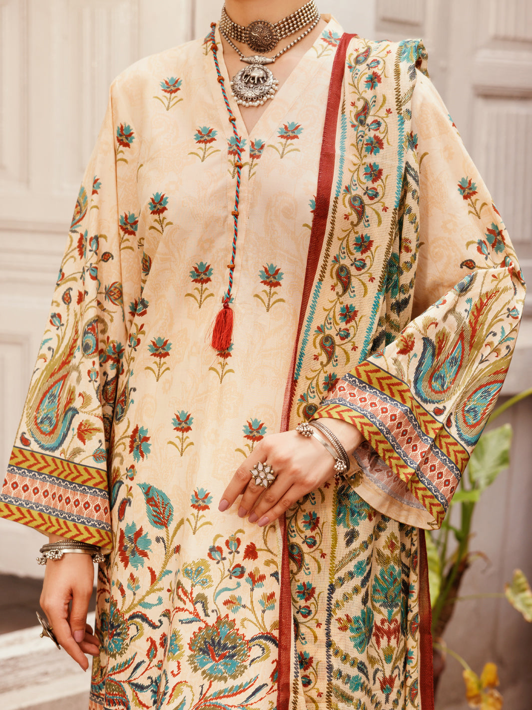 Beige Lawn 3Pc Stitched - ALP-3PS-2135