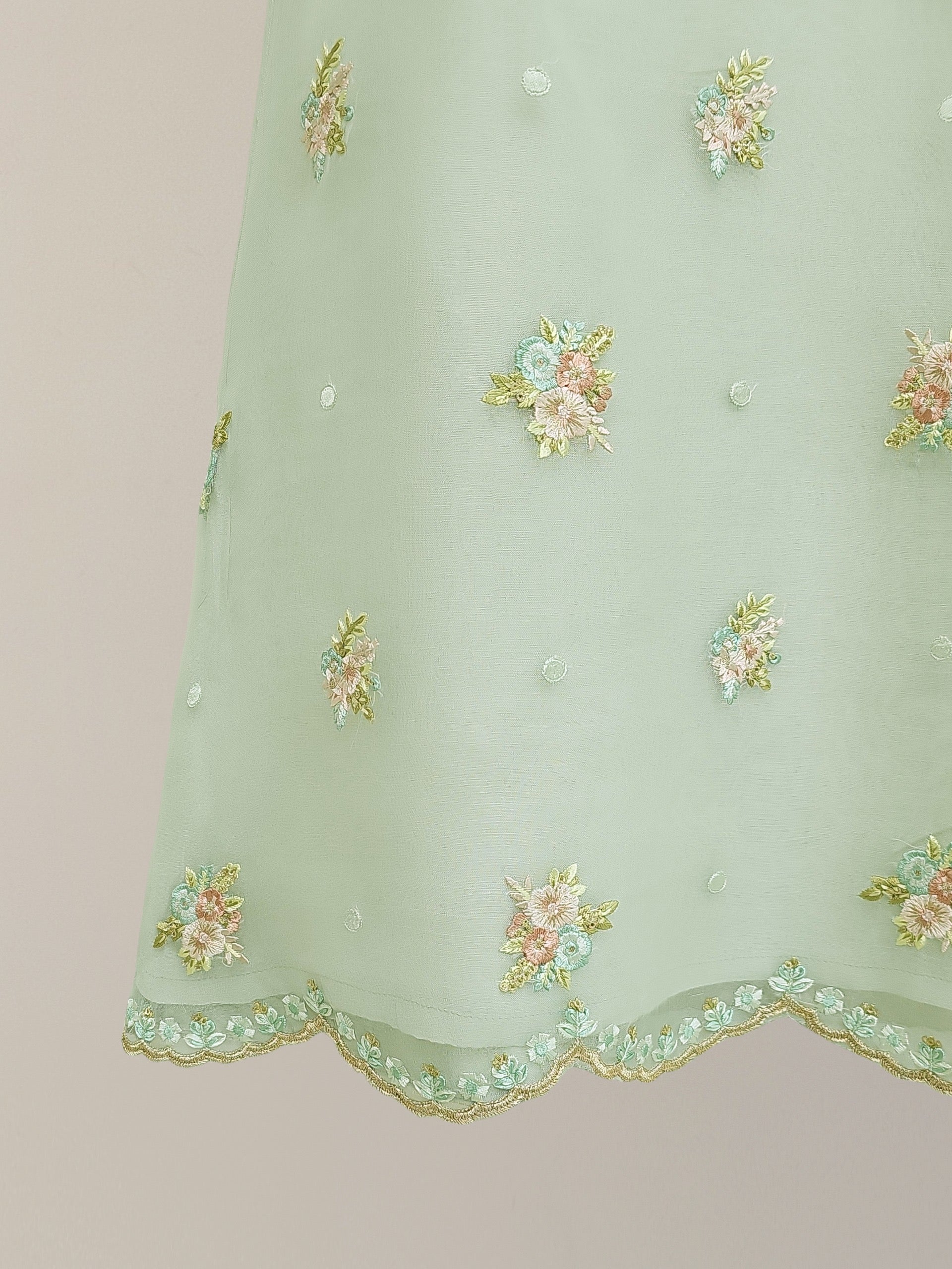 (Kids) 2 Piece - Pure Organza Suit FKD-008