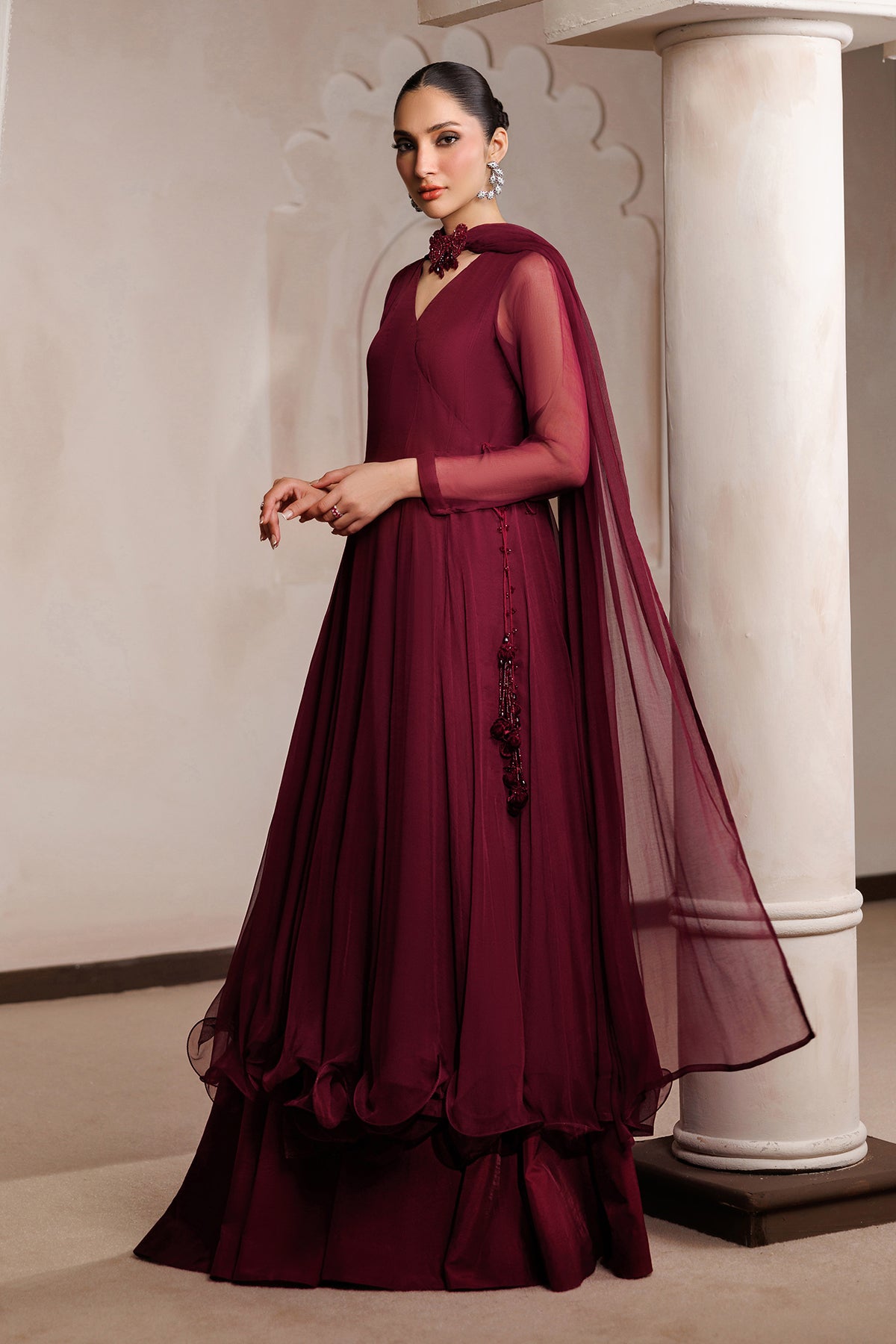 PLAIN CHIFFON FROCK PR-1400