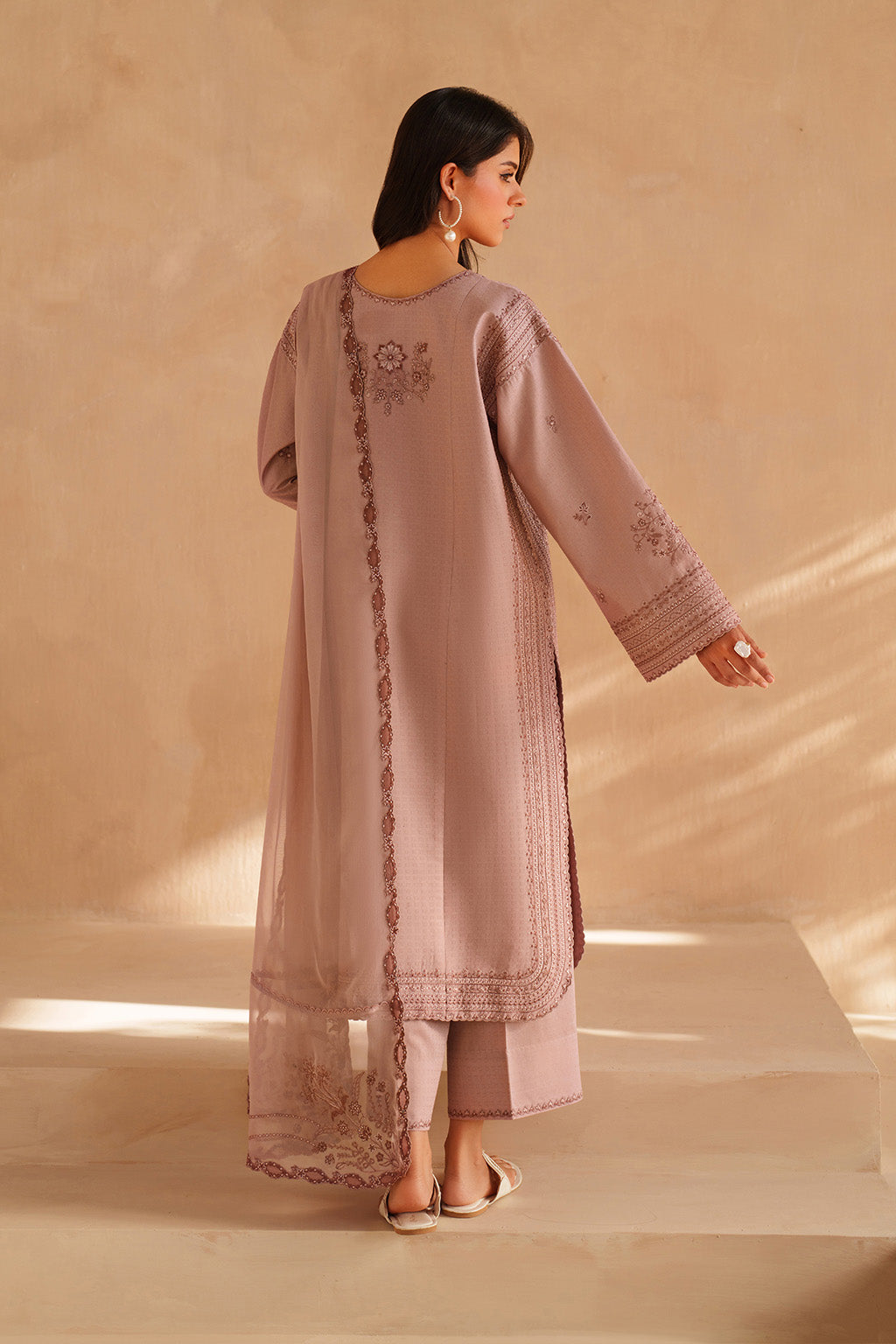 UE-608 Embroidered  Lawn