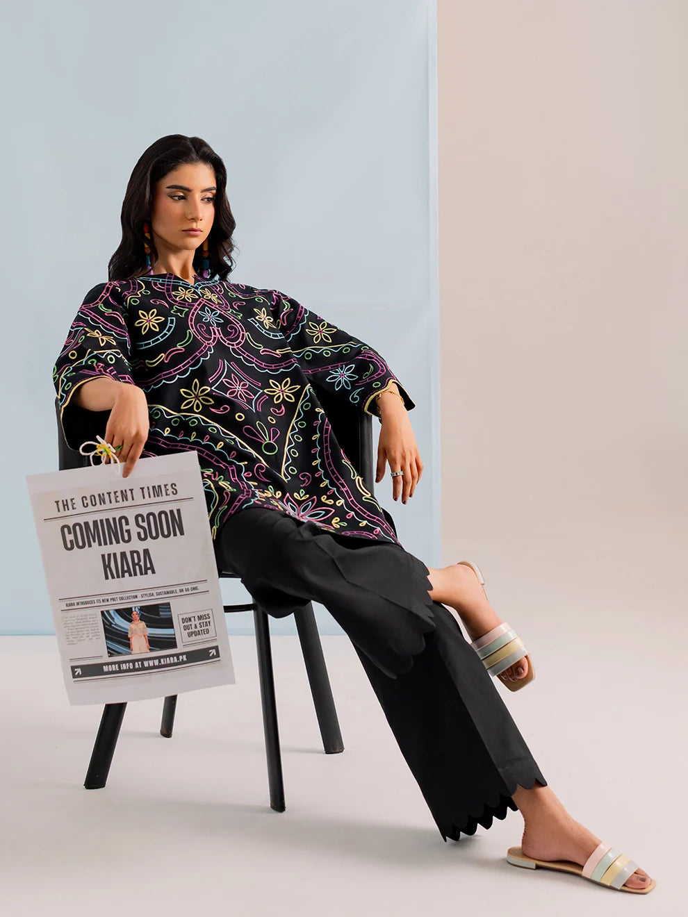 Noirvent | 2Pc Embroidered Cotton Set