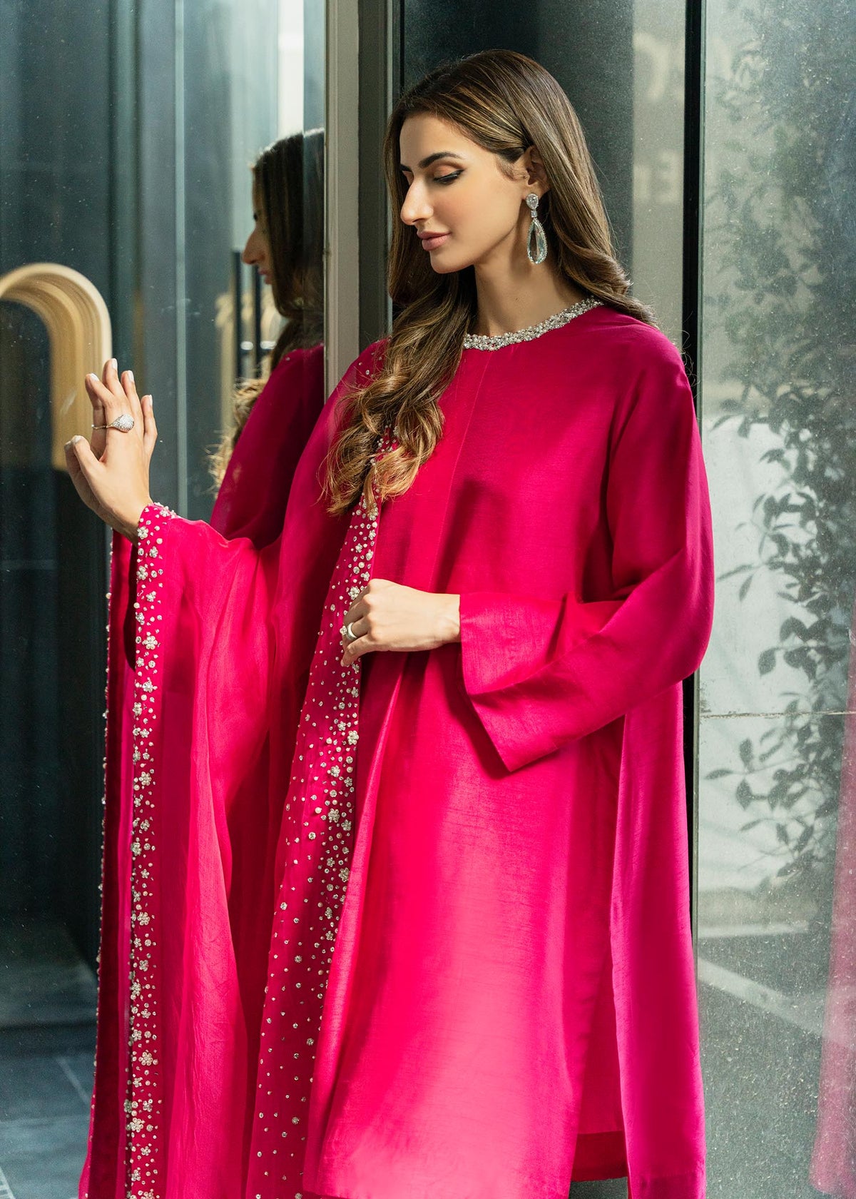 Crystal Charm  (Hotpink)
