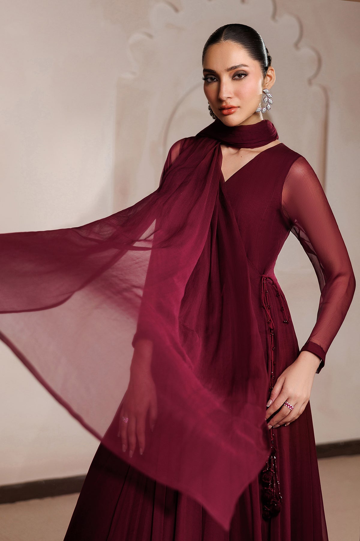 PLAIN CHIFFON FROCK PR-1400