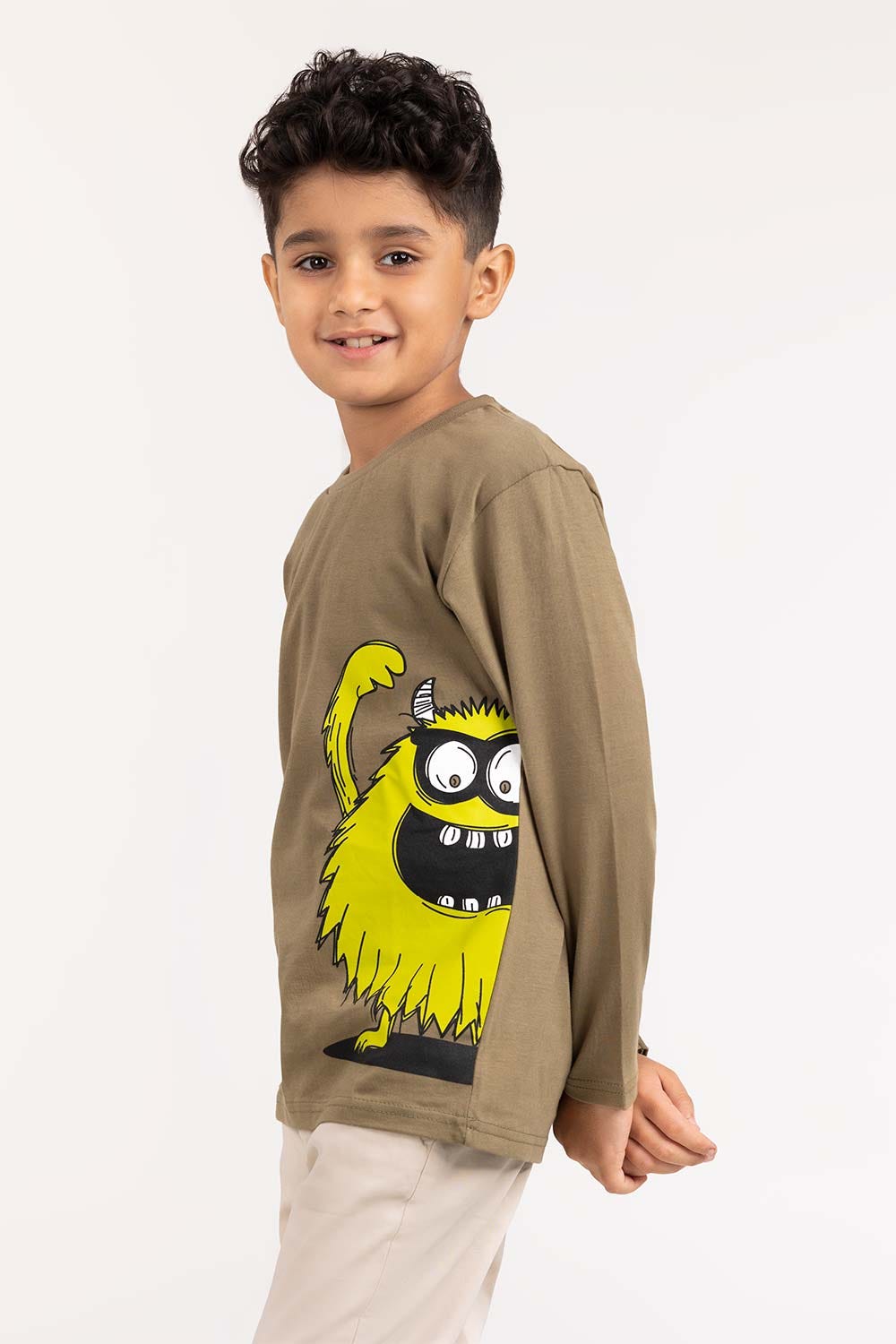 Toddler Boy Olive Knit