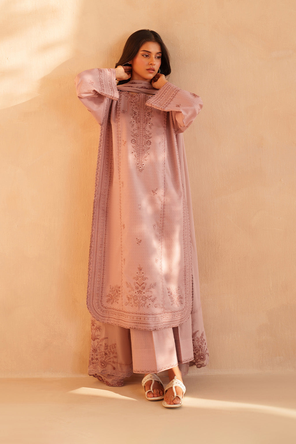 UE-608 Embroidered  Lawn