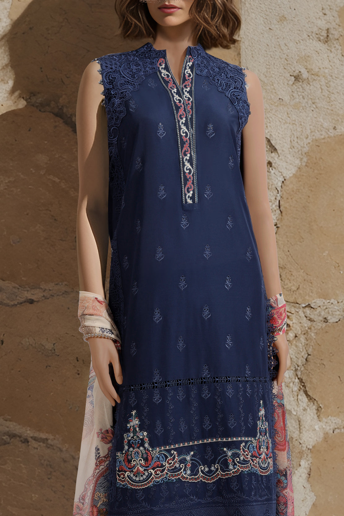 Unstitched Jacquard Embroidered 2 Piece (Shirt/Dupatta)53802