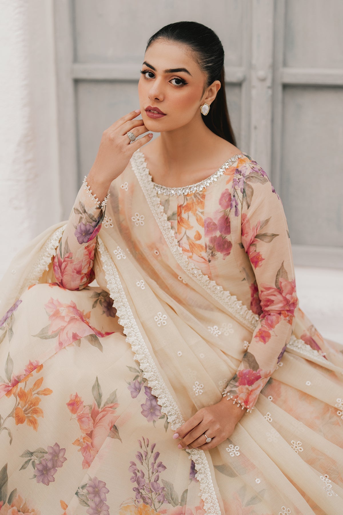EMBROIDERED COTTON PATTI PR-1091