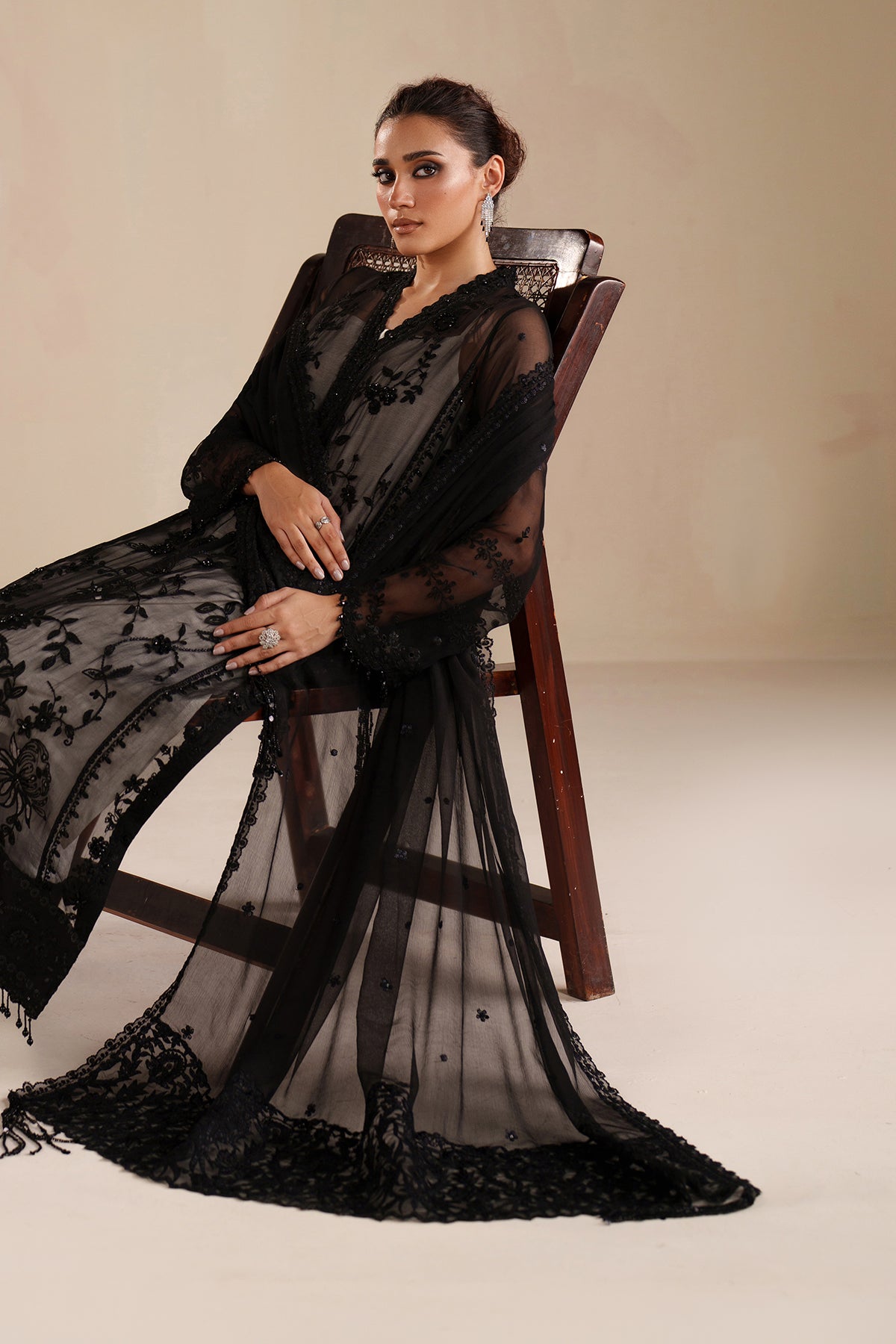 EMBROIDERED CHIFFON SF-4438