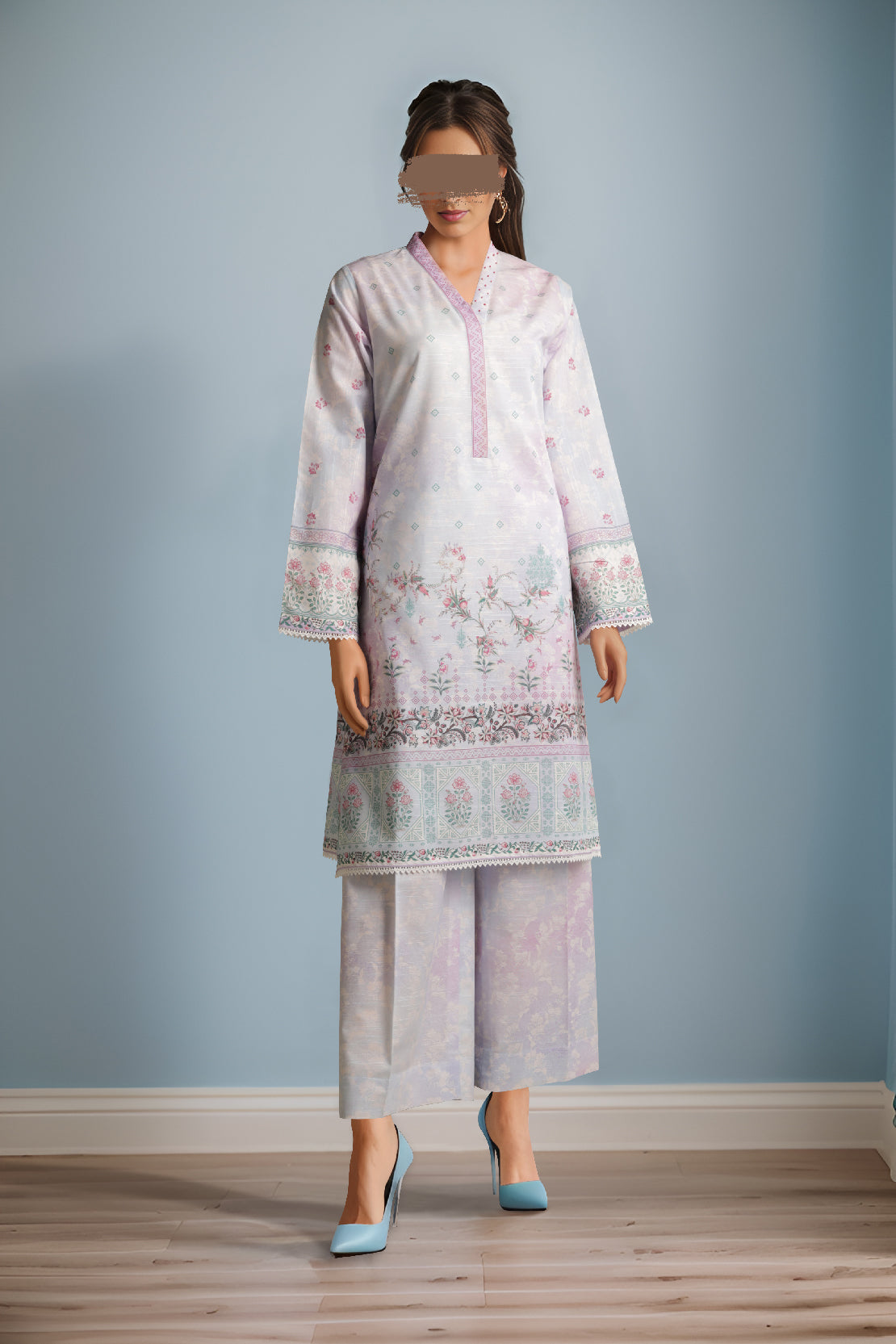 Unstitched Printed Linen 2 Piece (Shirt/Trouser)44684