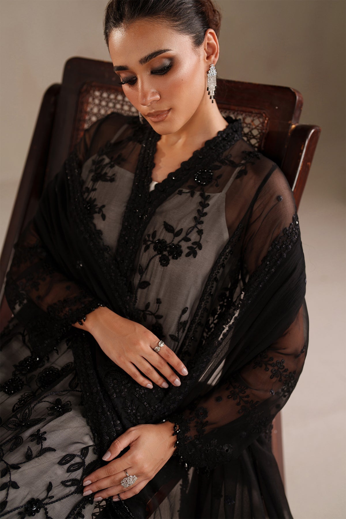 EMBROIDERED CHIFFON SF-4438