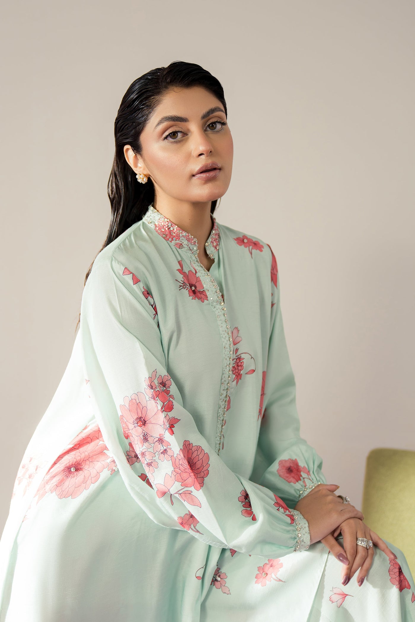 Blossom Gharara Pants Co-Ord Set (D-1)