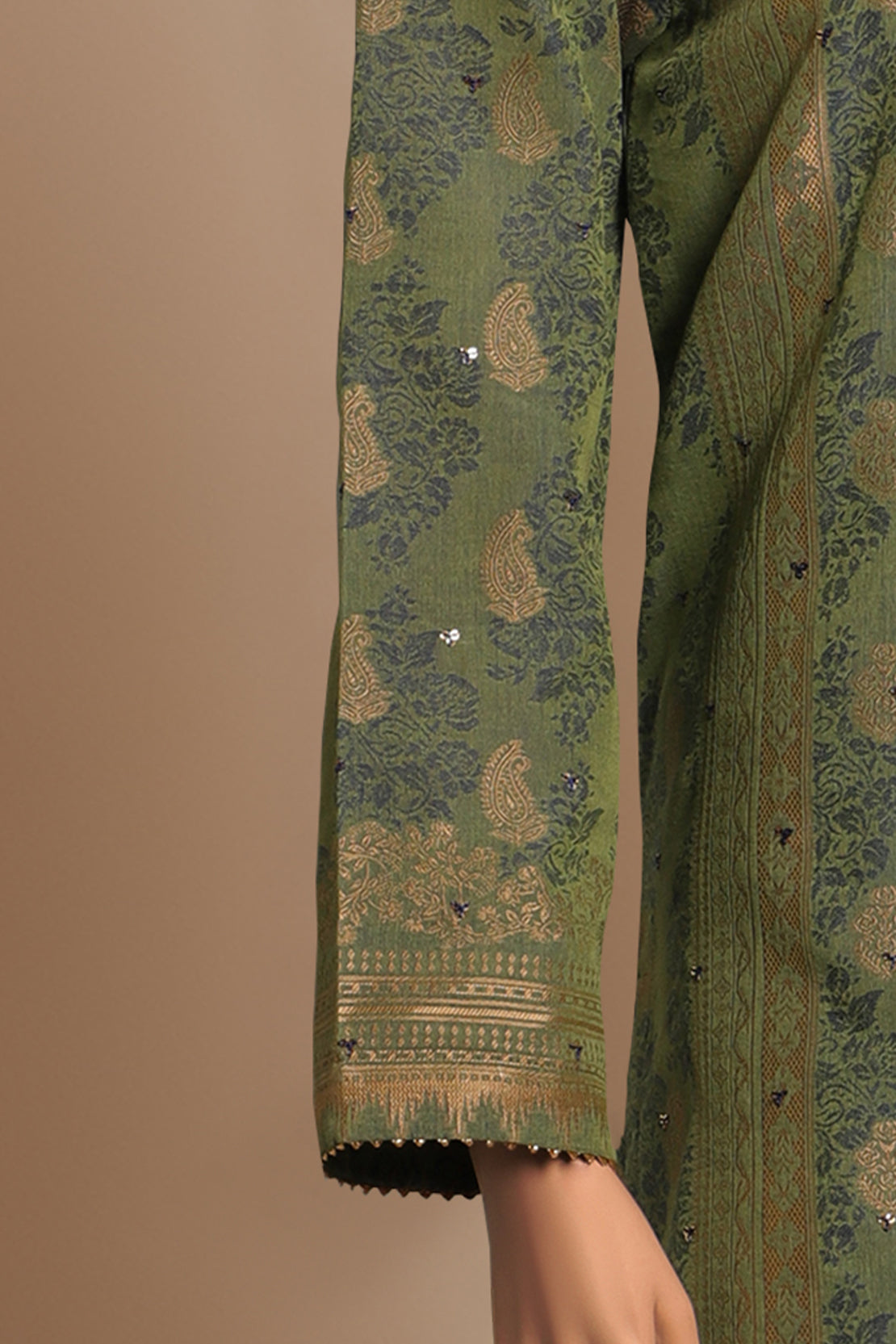 Unstitched Jacquard Cotton Embroidered 2 Piece (Shirt/Dupatta)60216