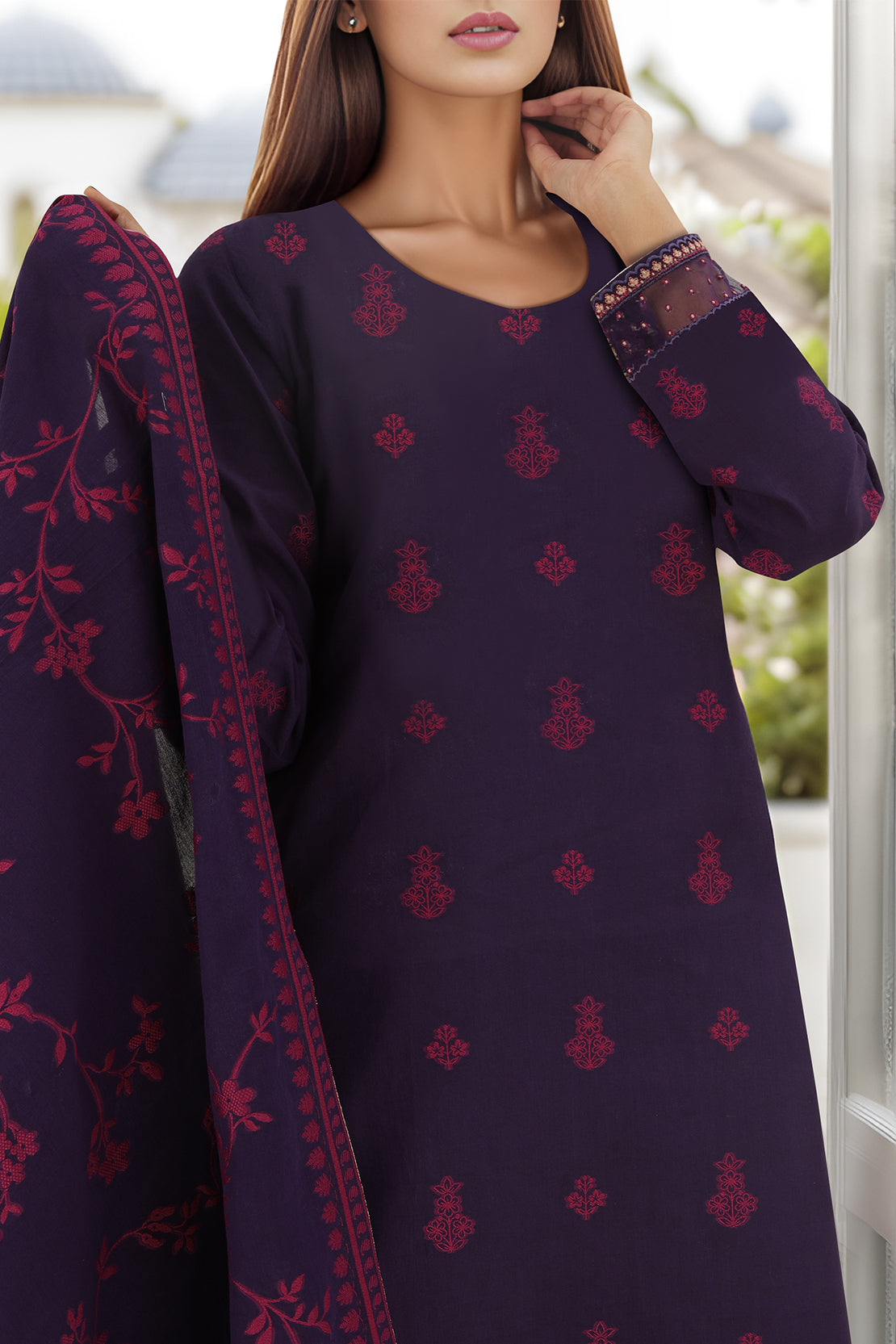 Unstitched Jacquard Cotton Shirt91937