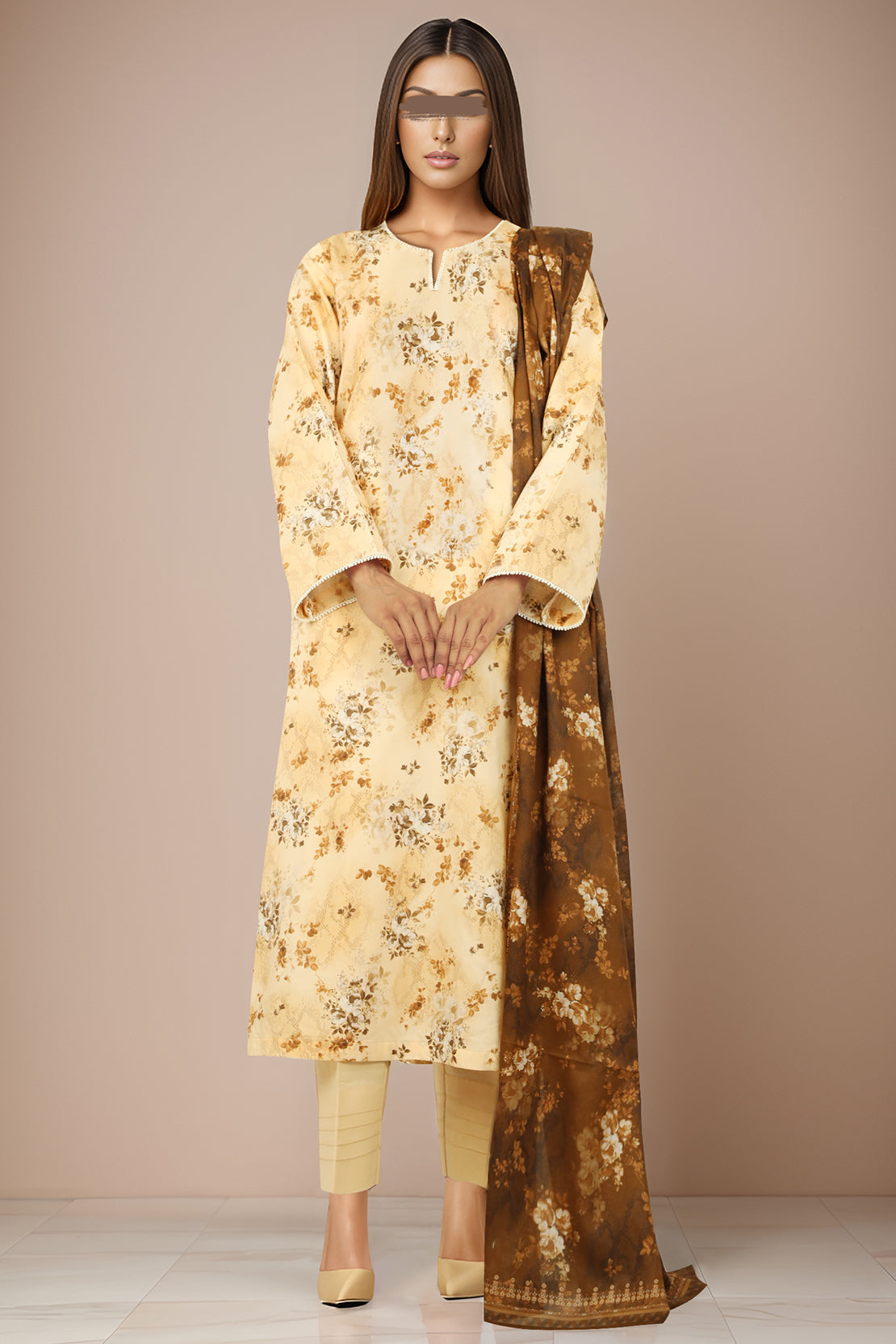 Unstitched Printed Lawn 3 Piece With Chiffon Dupatta59139