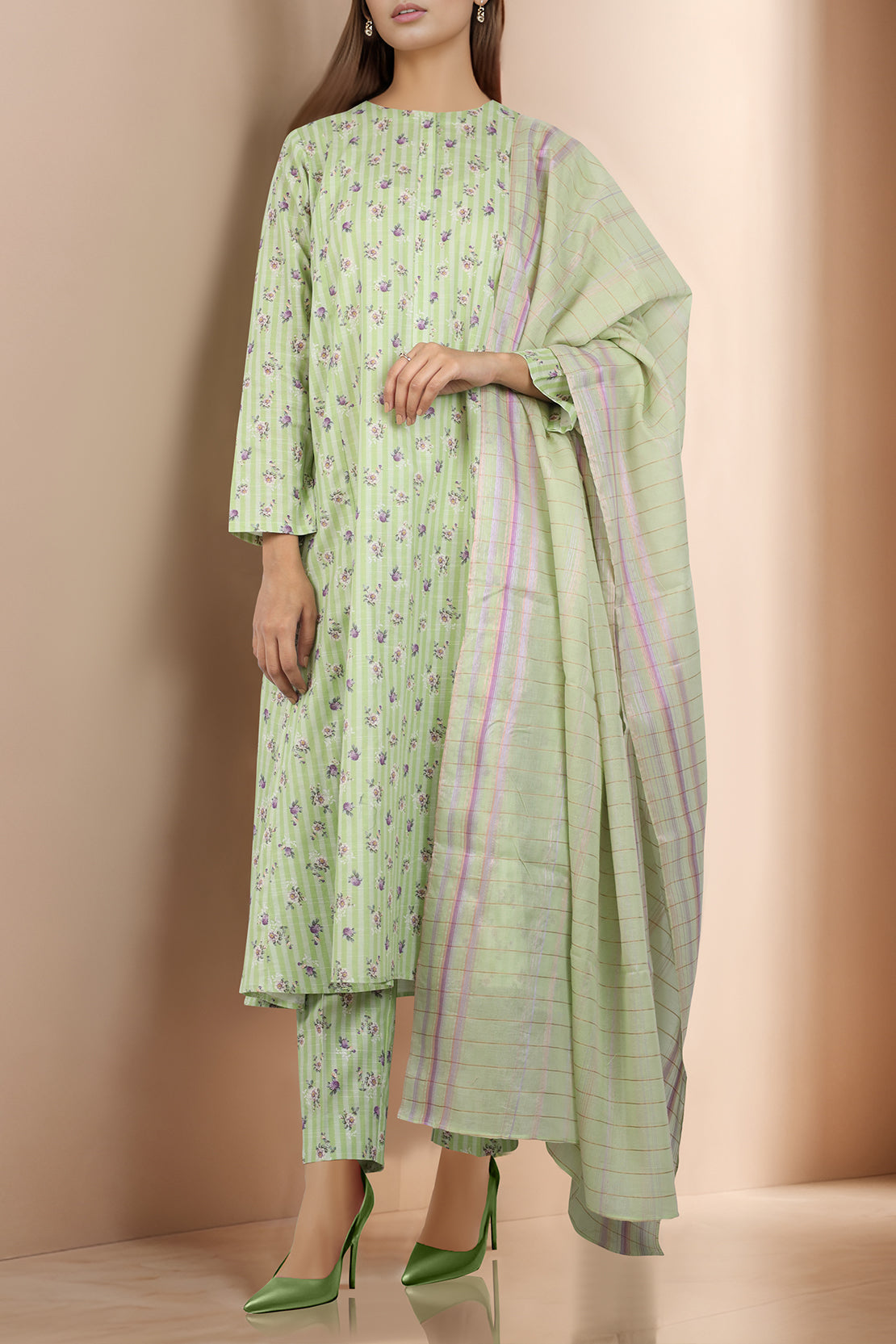 Printed Khaddar Stitched Shirt71906