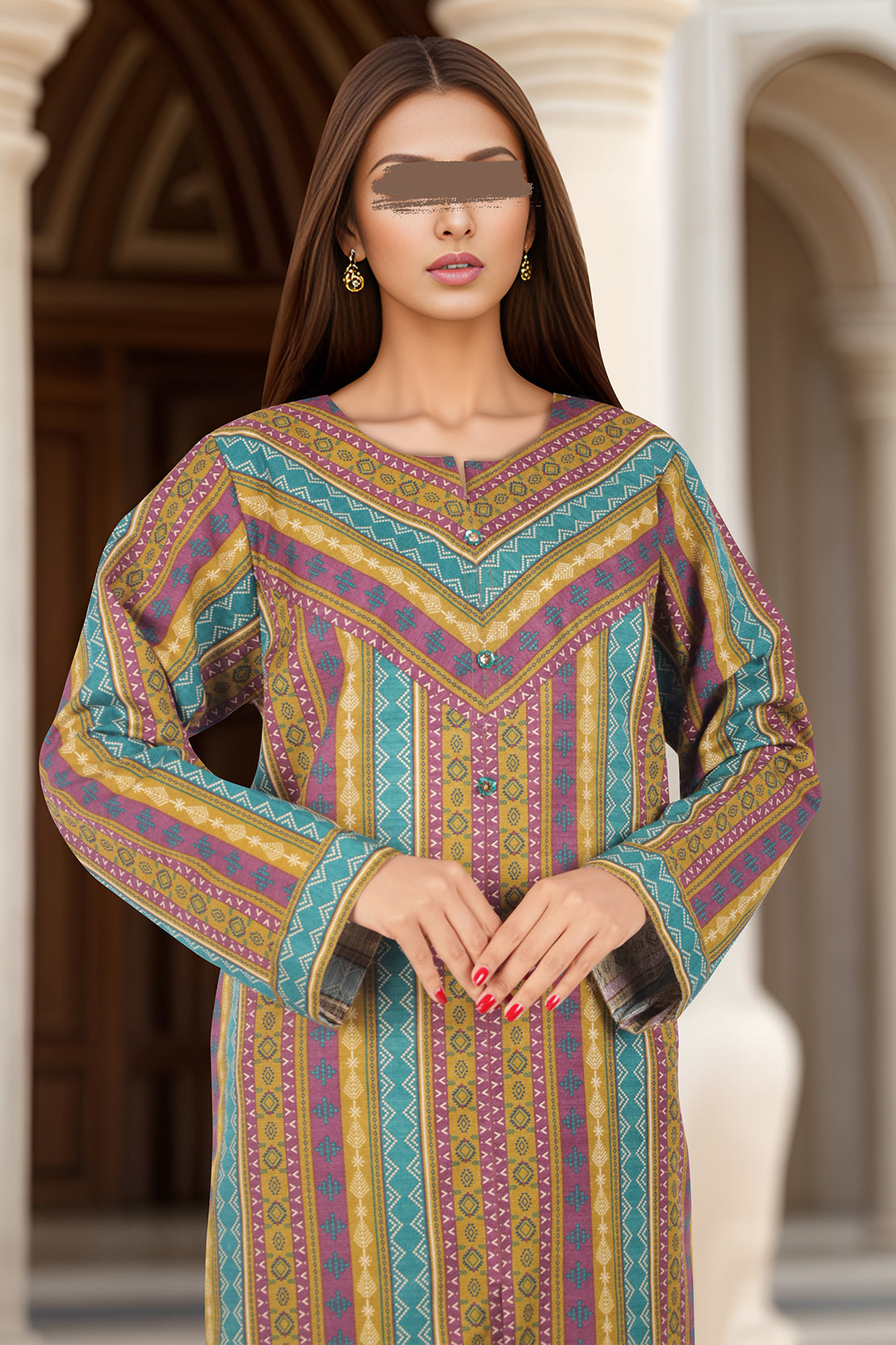 Unstitched Printed Khaddar Viscose 2 Piece (Shirt/Trouser)64200