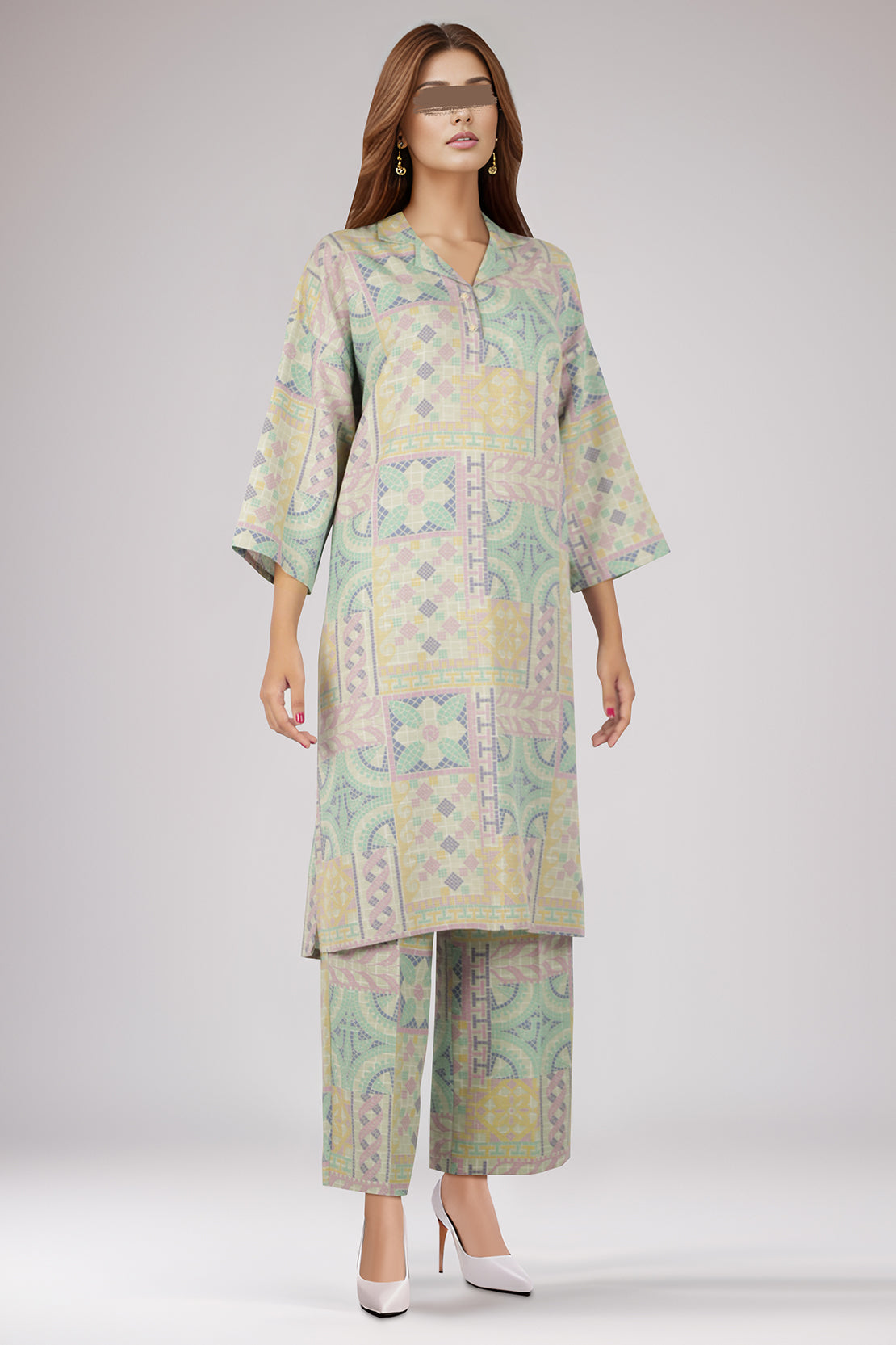 Unstitched Printed Soft Khaddar 2 Piece (Shirt/Trouser)64290