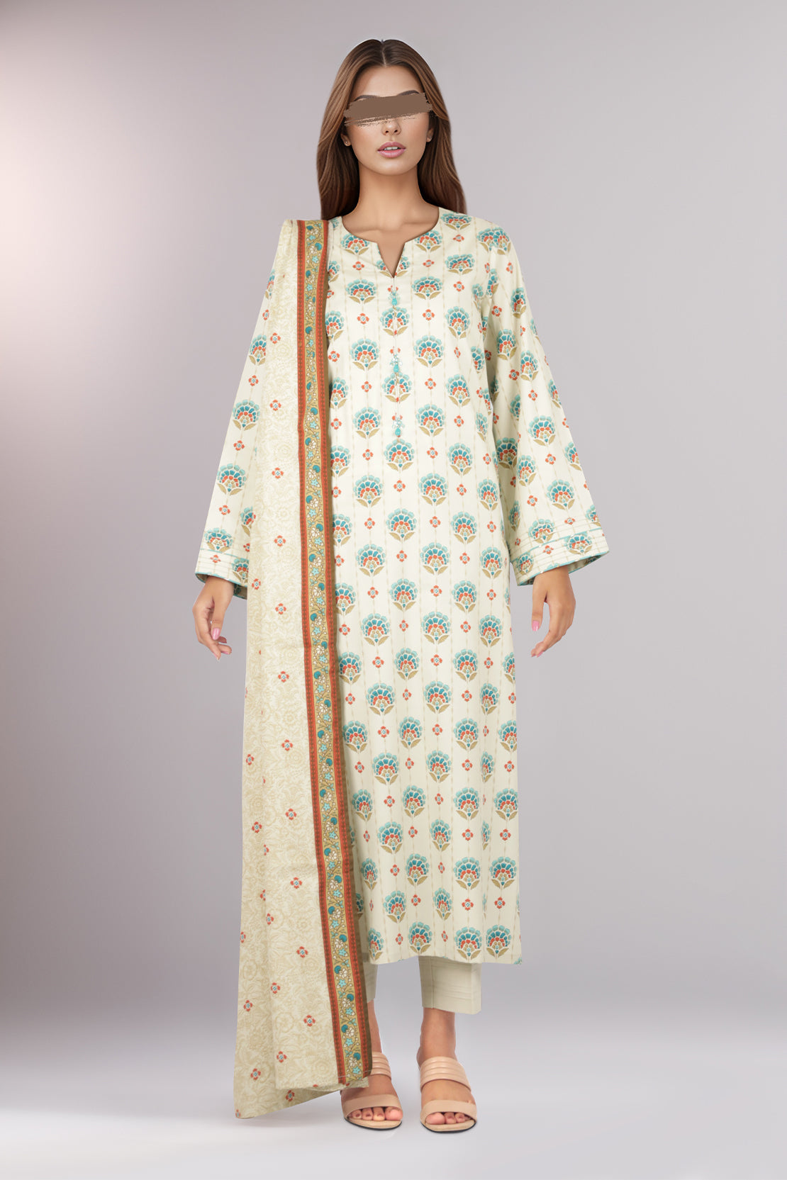 Unstitched Printed Soft Touch Cotton 3 Piece64349