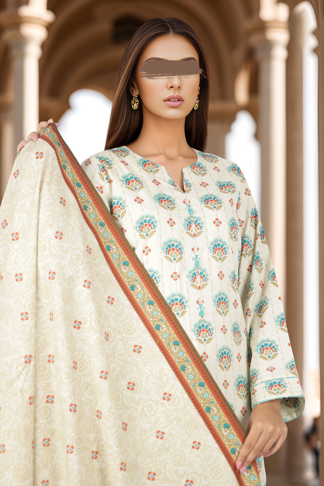 Unstitched Printed Soft Touch Cotton 3 Piece64349