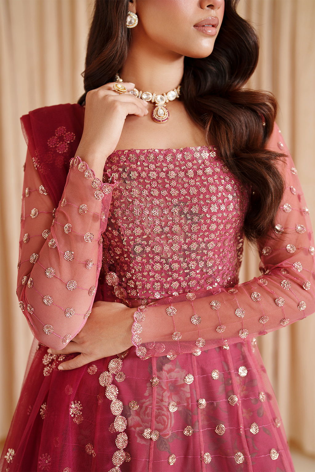 CC-72  Embroidered Net