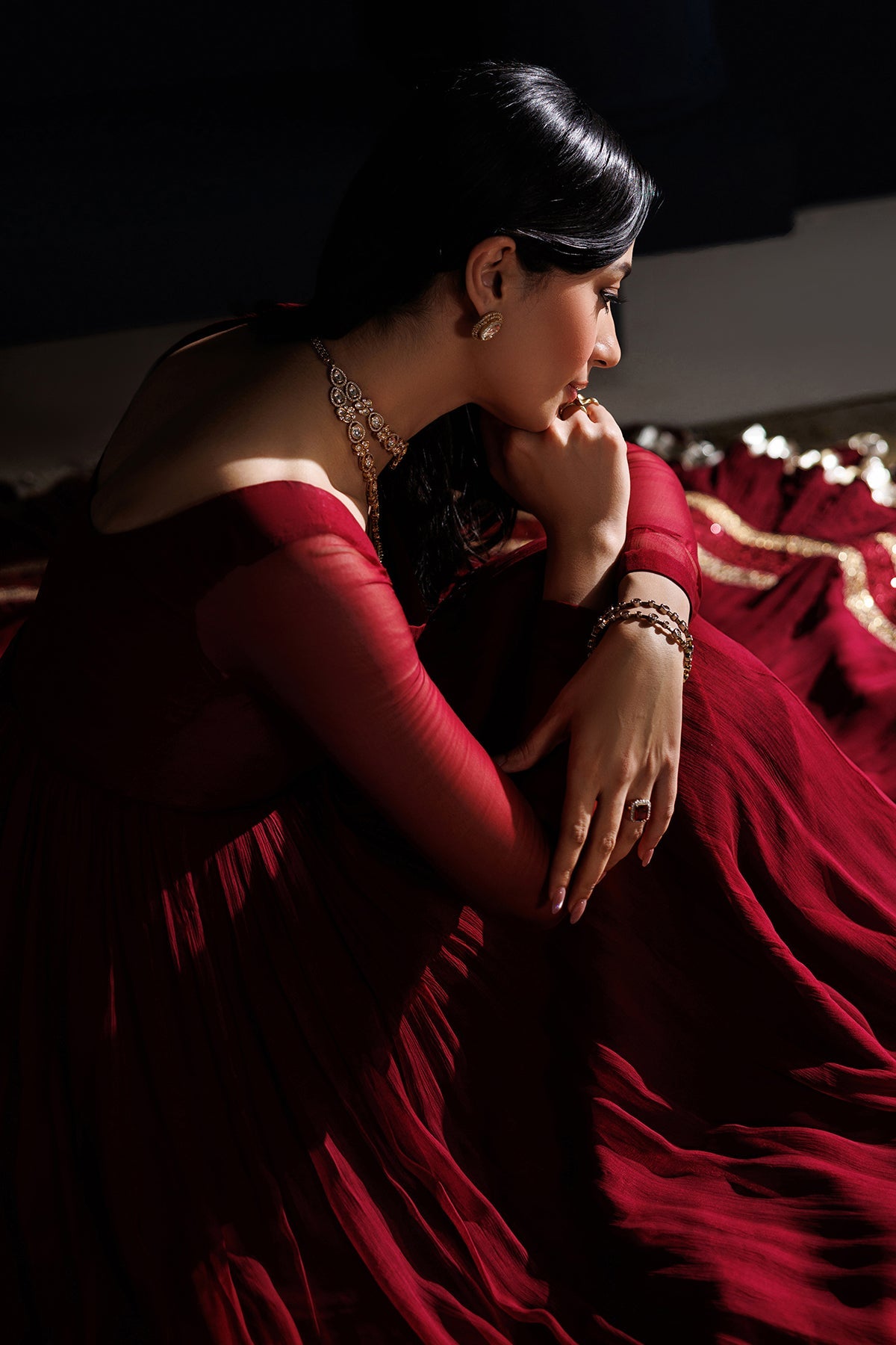 EMBROIDERED CHIFFON PR-1315