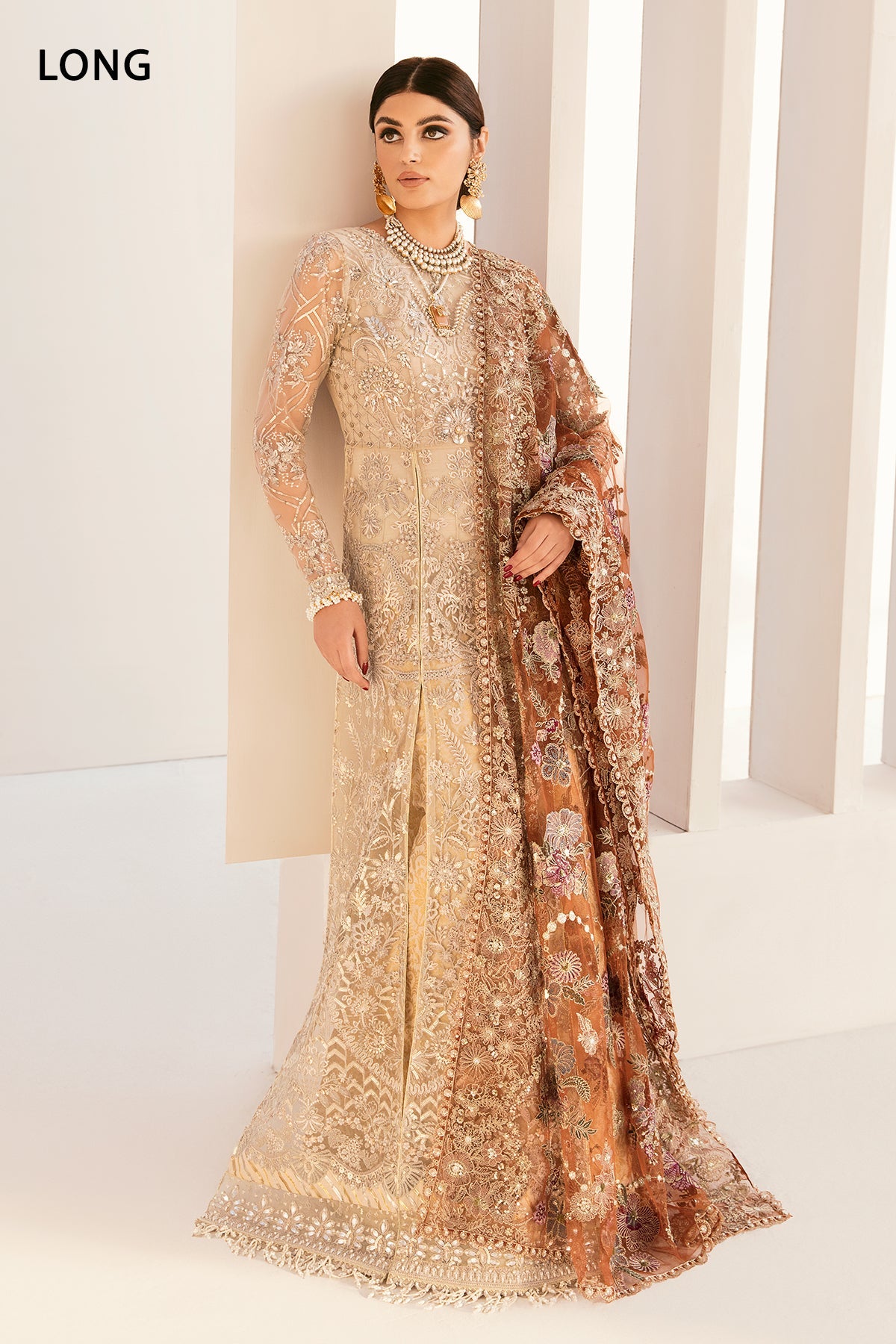 EMBROIDERED NET CH11-03 UNSTITCHED