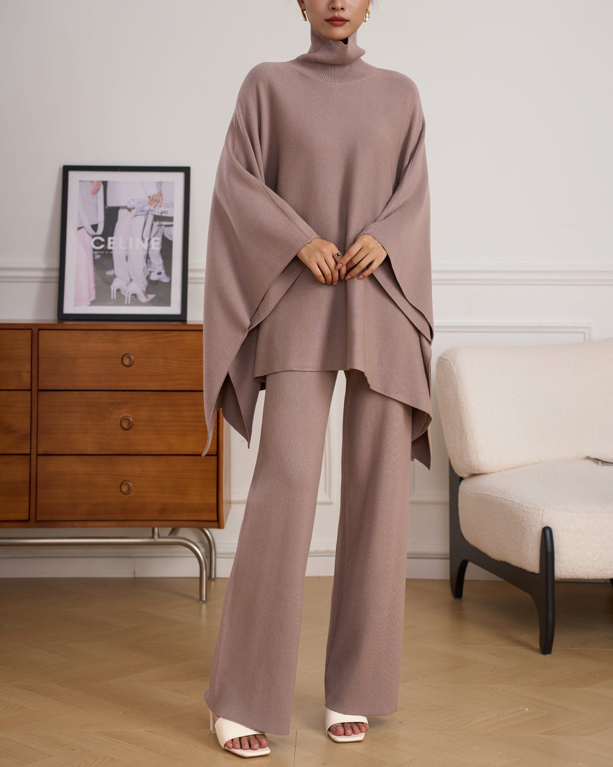 Classic Lily Taupe Knit Set