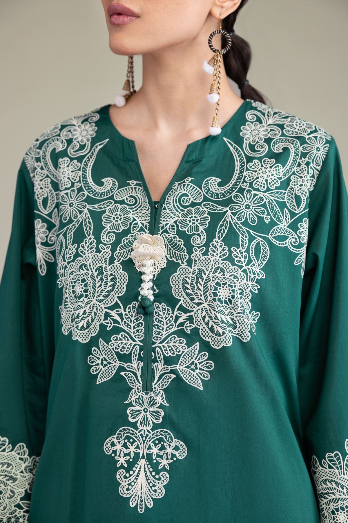 Green Cambric Kurta
