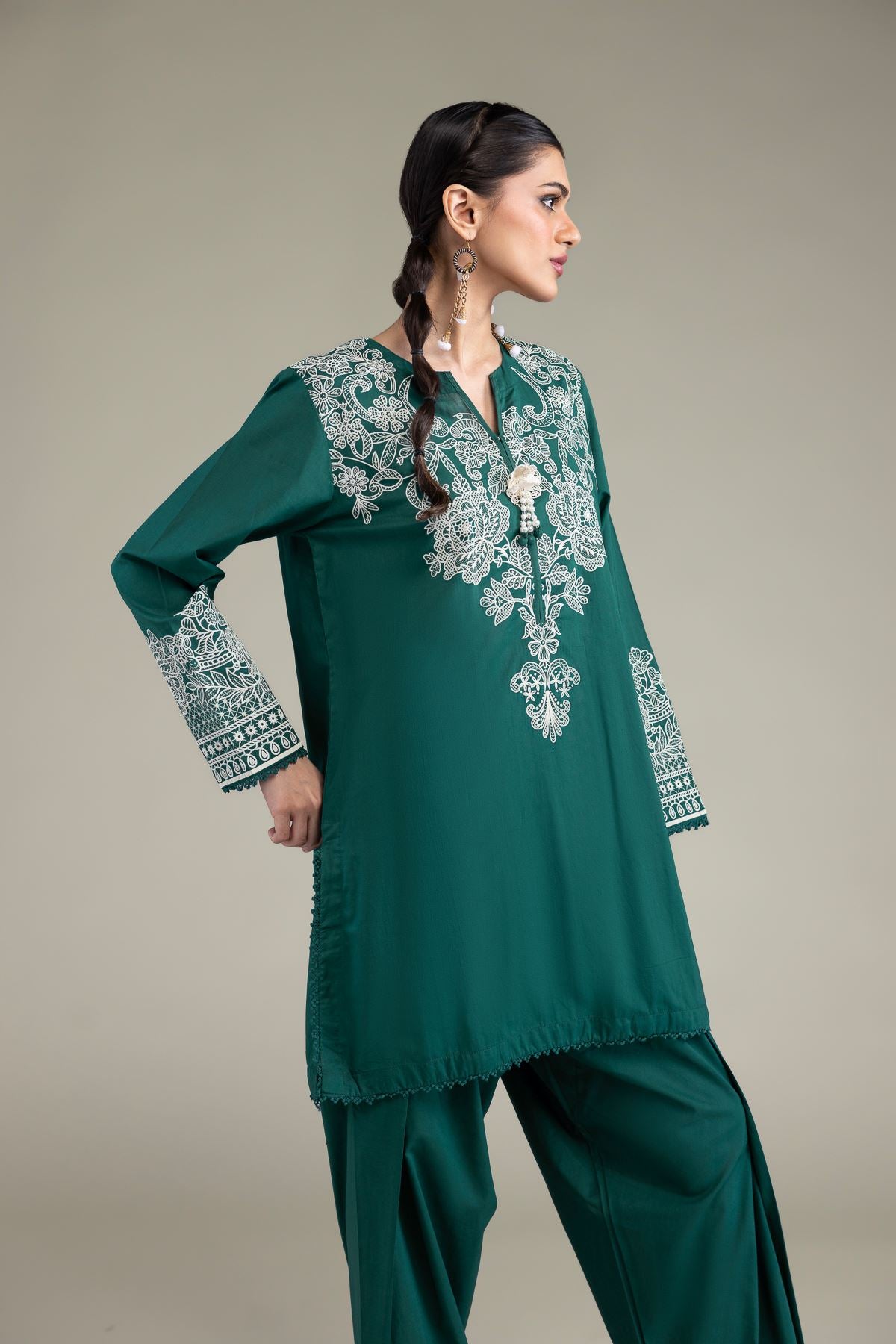 Green Cambric Kurta