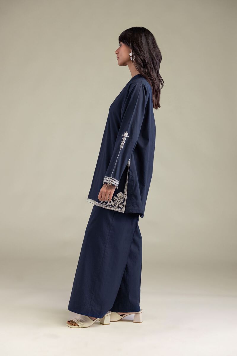 Solid Navy Pants