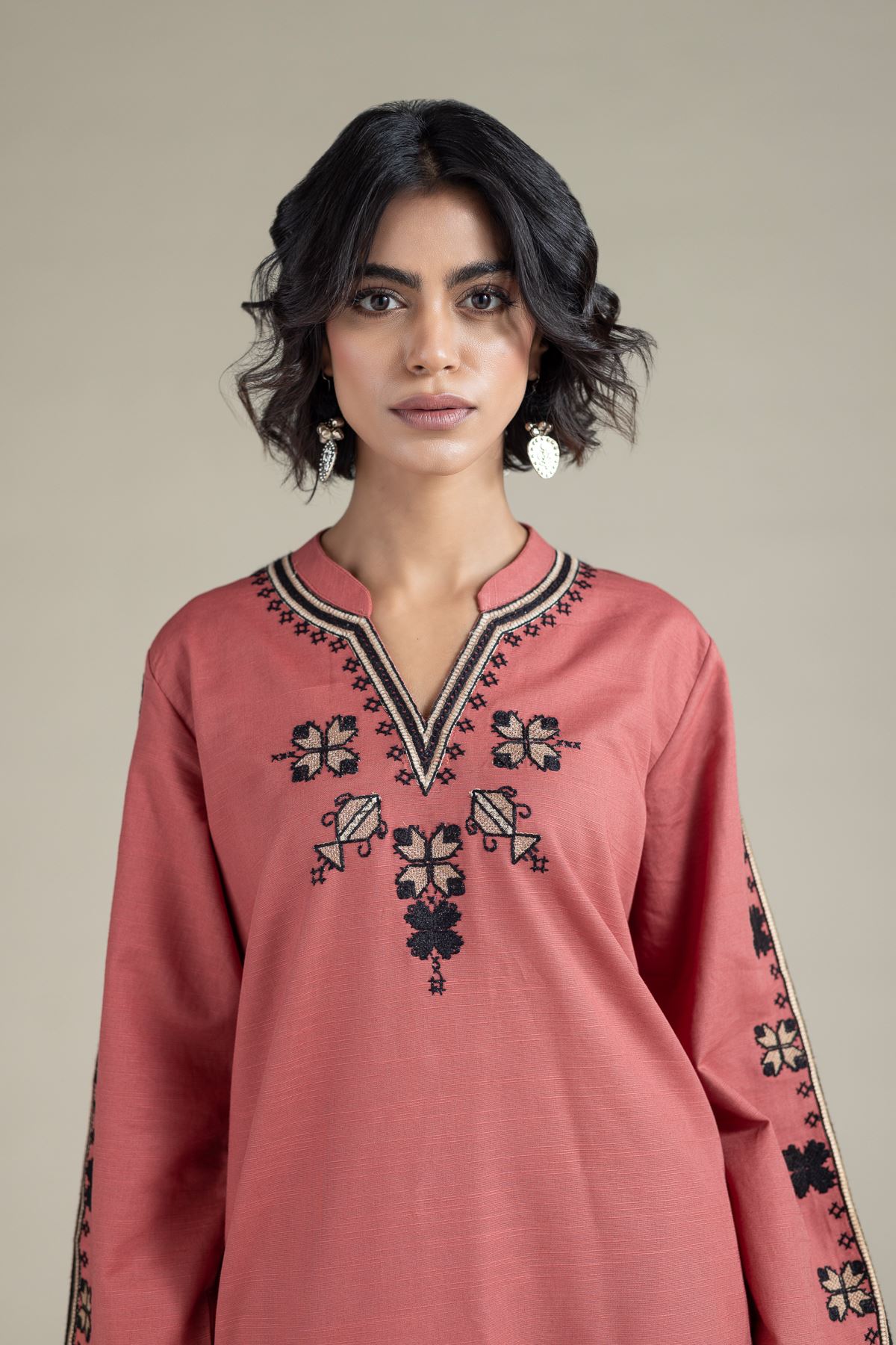 Embroidered | Khaddar Kurta