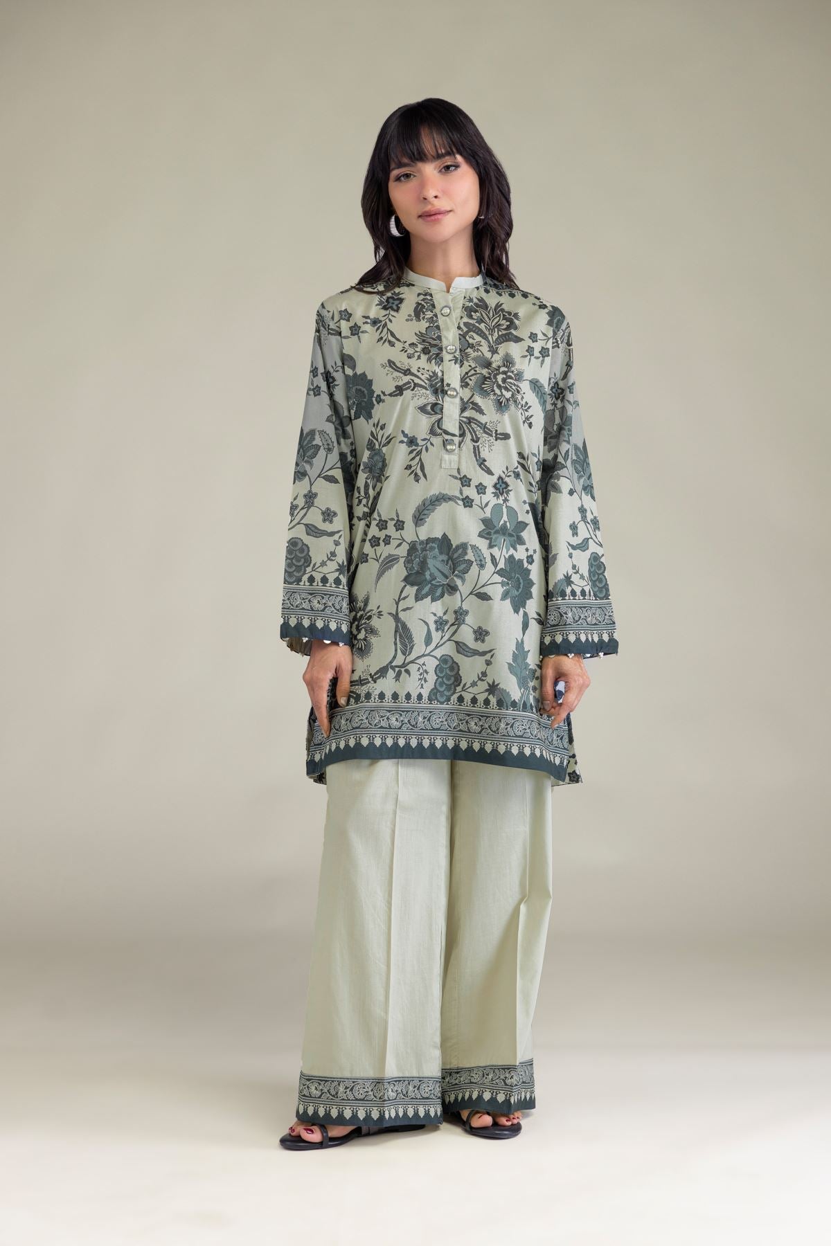 Floral Cambric Kurta