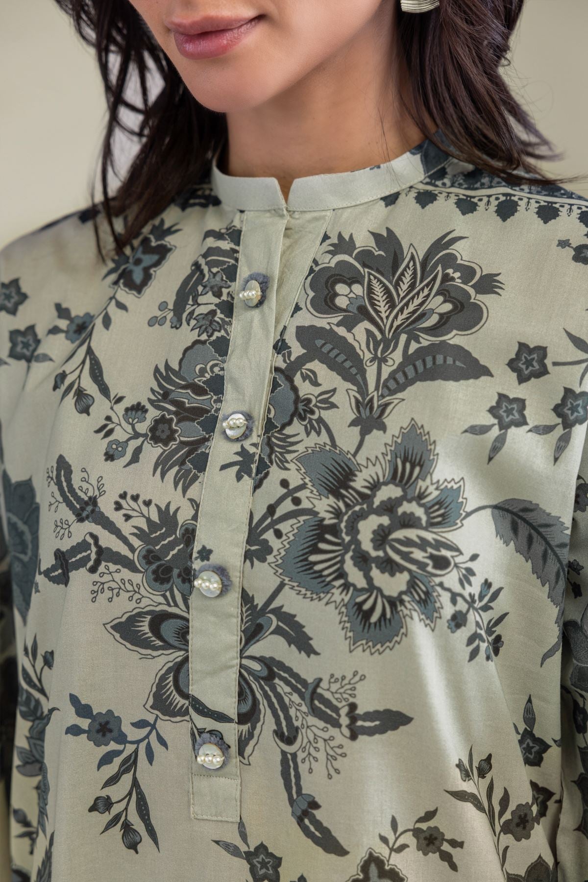 Floral Cambric Kurta