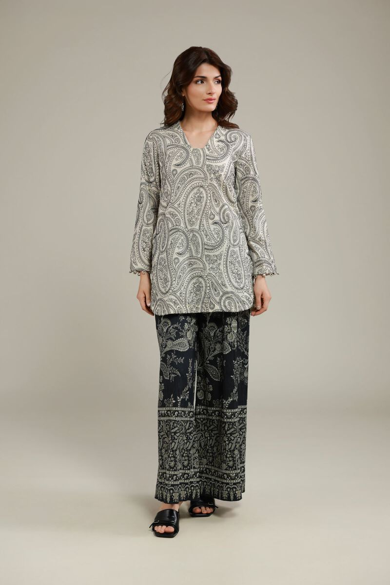 Paisley Wide-Fit Pants