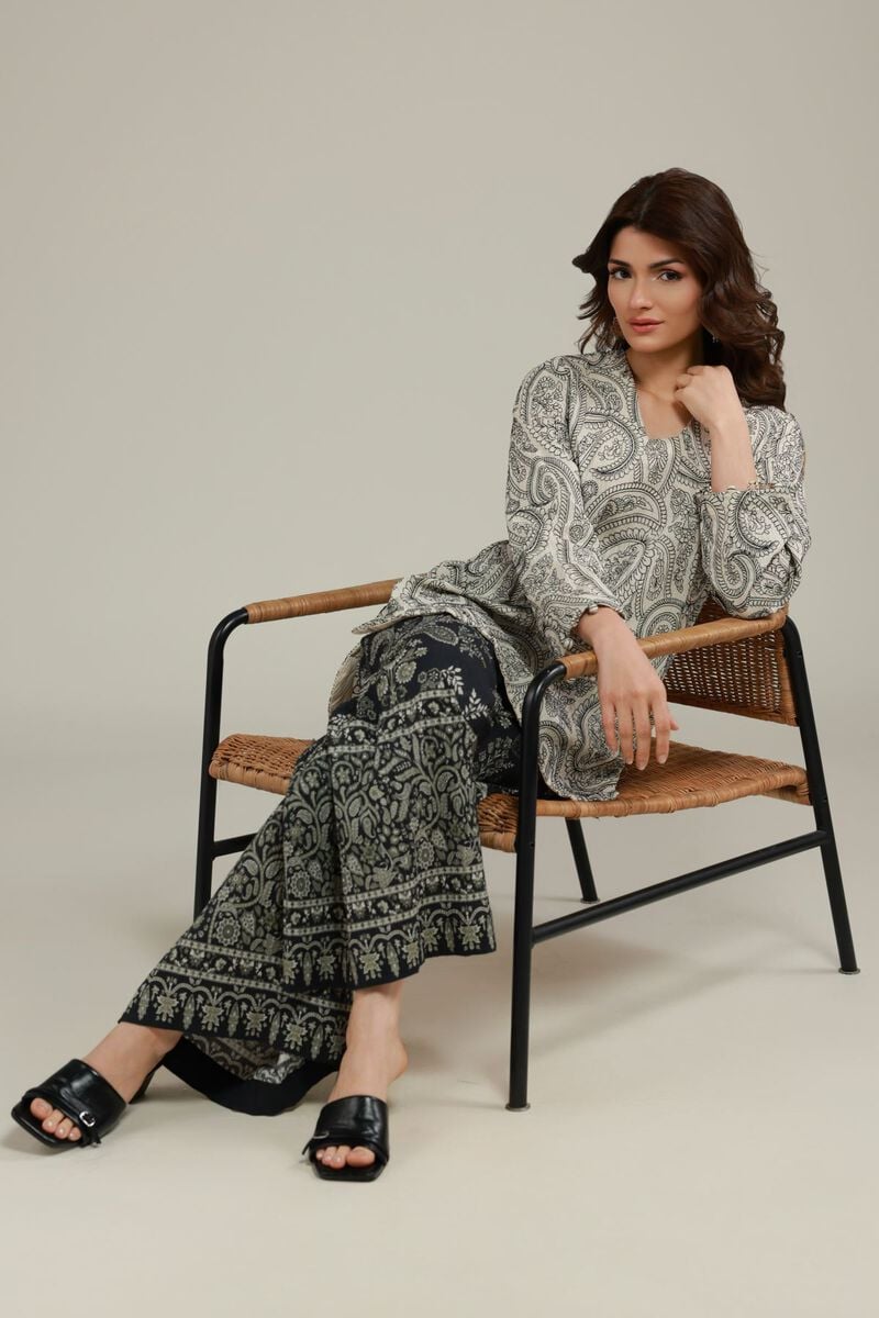 Paisley Wide-Fit Pants