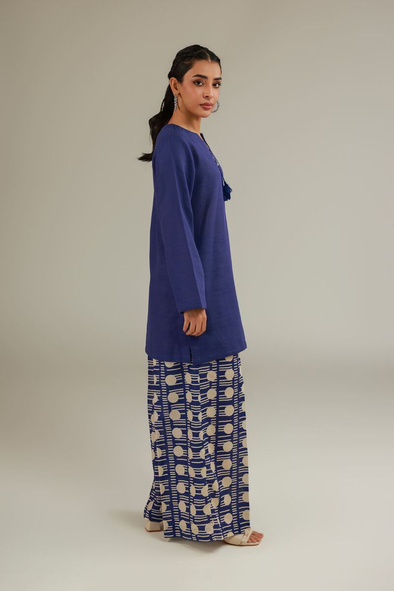 Geometric Blue Pants