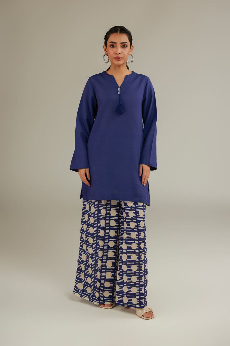 Geometric Blue Pants