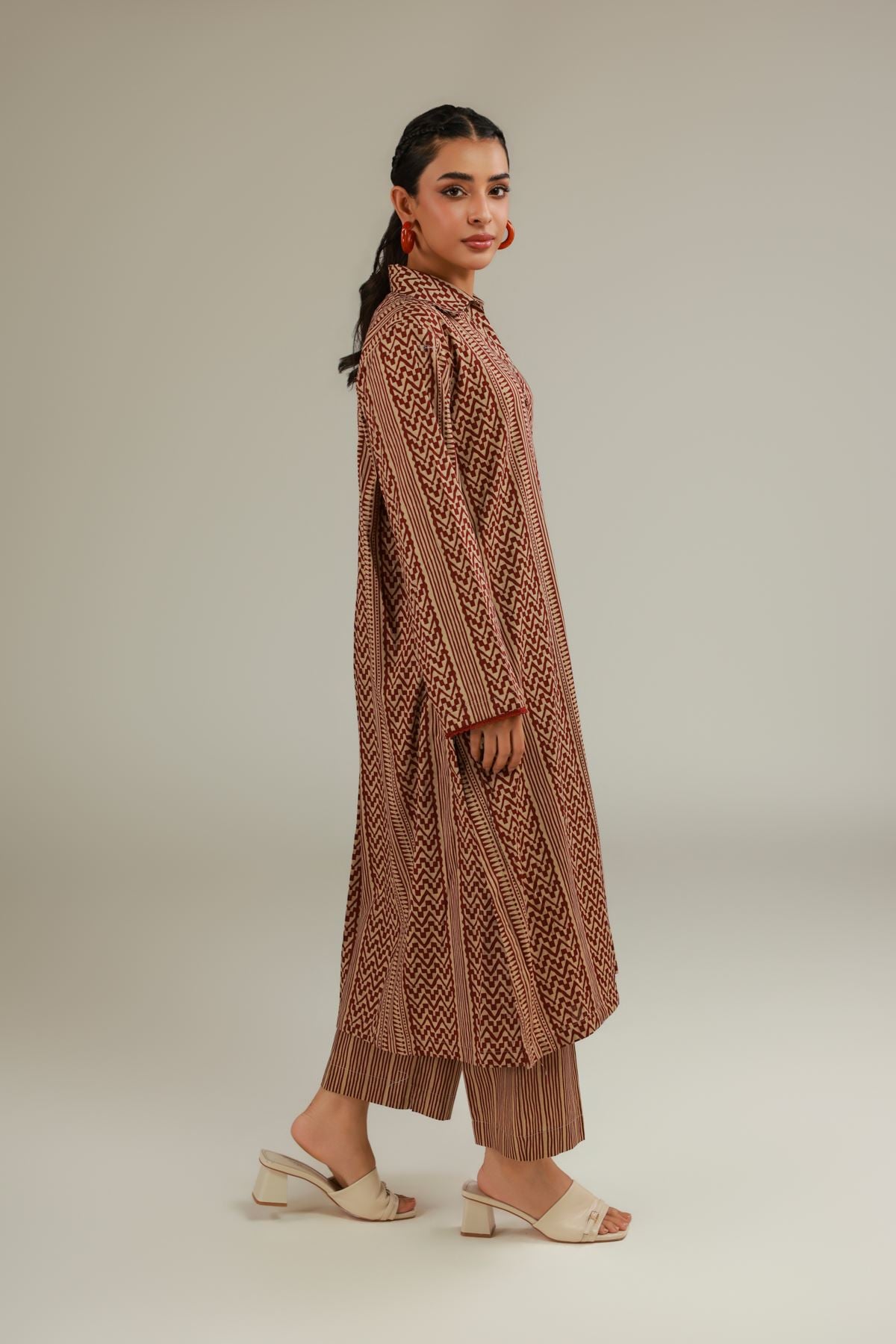 Brown Cotton Pants