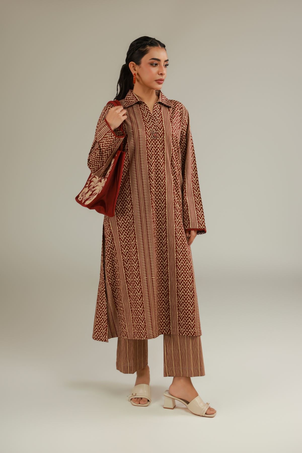 Brown Cotton Pants