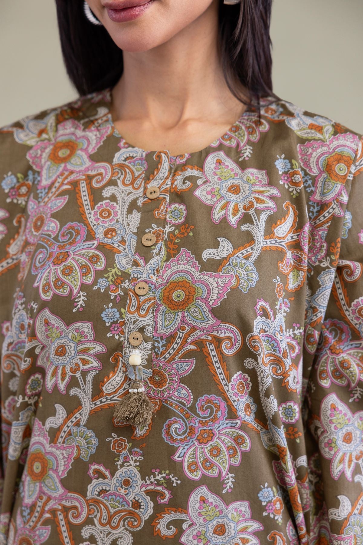 Brown Cambric Kurta
