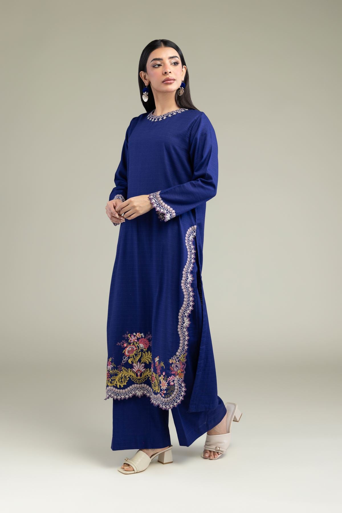 Cotton Navy Pants