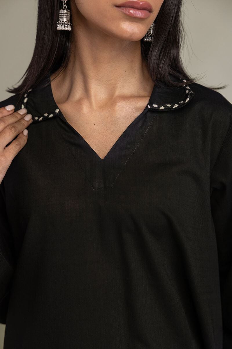 Long Black Kurta